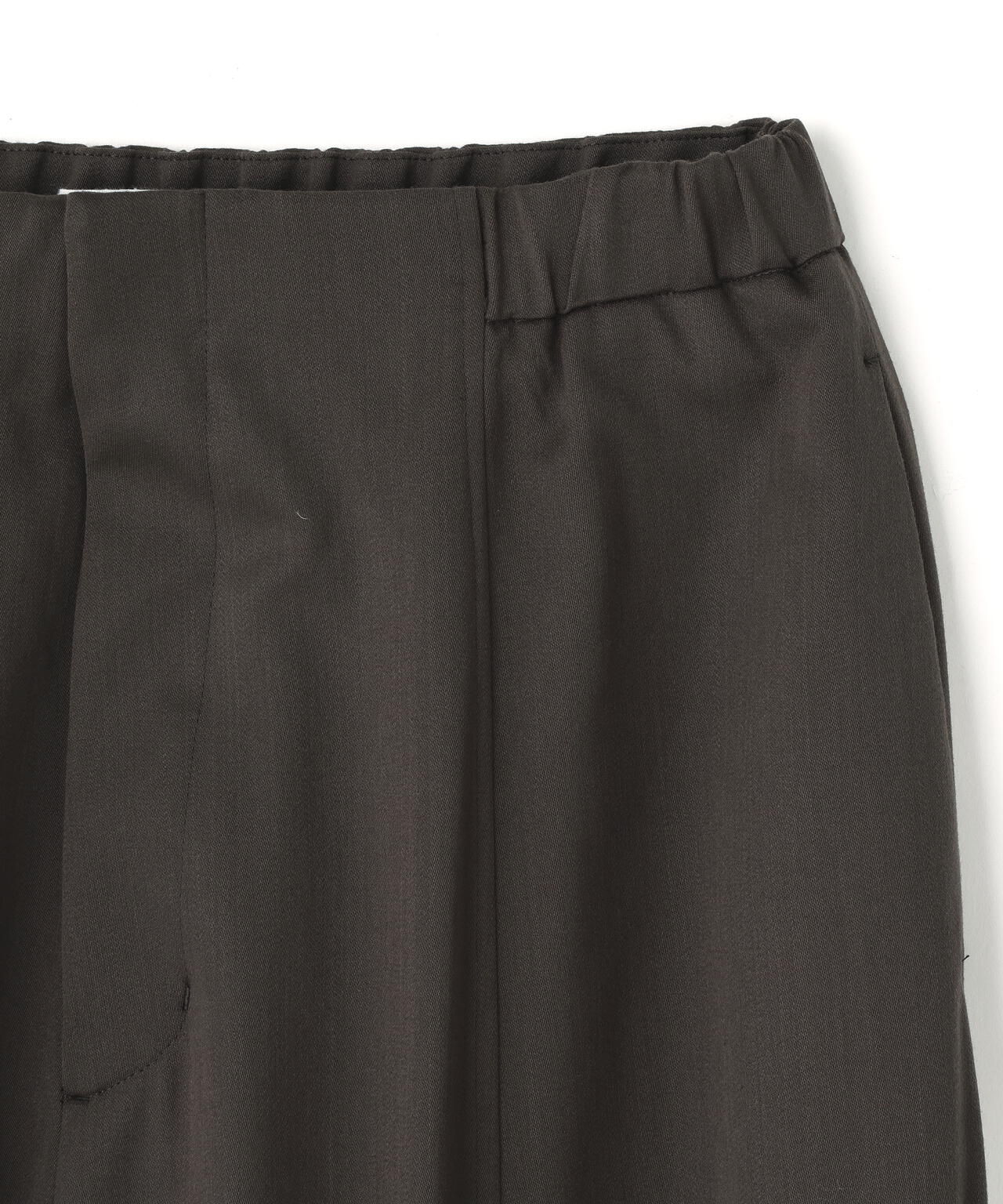 ATON / WOOL SATIN STRETCH EASY PANTS