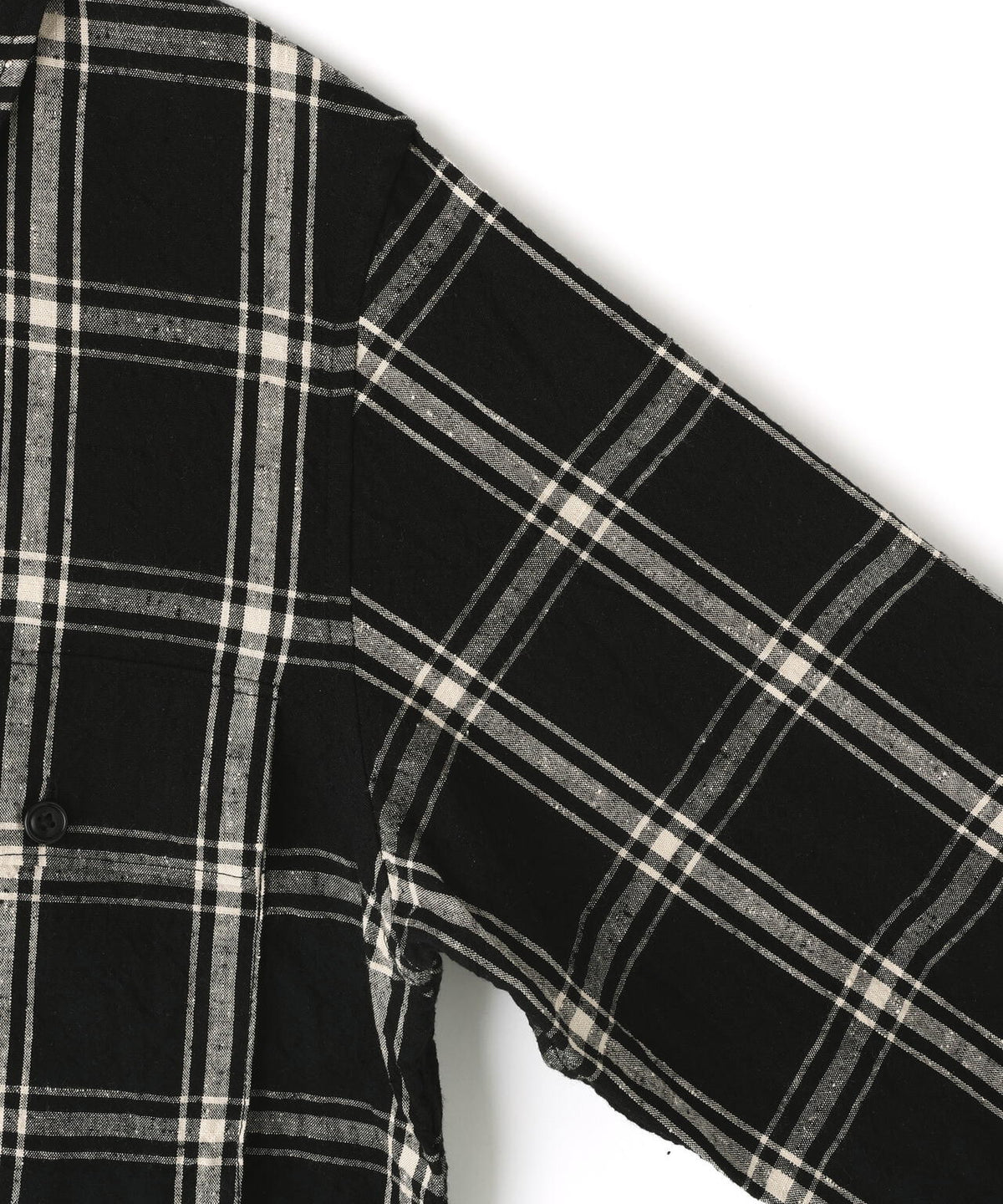[別注] blurhms / SILK COTTN NEP PLAID MILITARY SHIRT