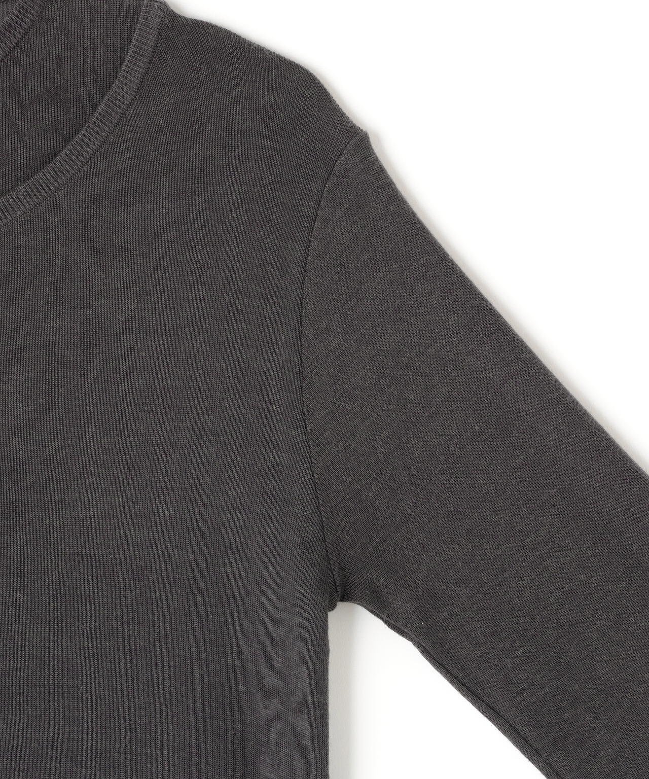 ATON / TENCEL SILK CIRCULER RIB CREW&CREW LAYERED