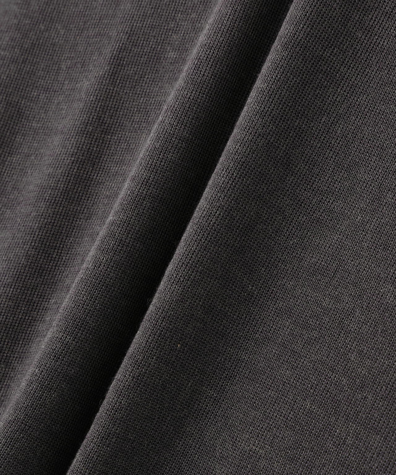 ATON / TENCEL SILK CIRCULER RIB CREW&CREW LAYERED