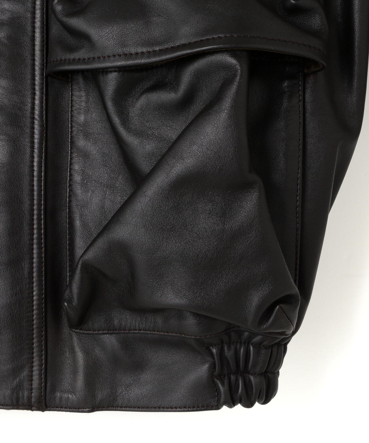 LEMAIRE / LEATHER BLOUSON WITH POCKETS
