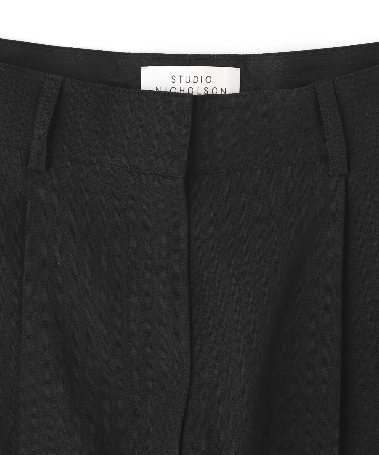 STUDIO NICHOLSON / TONAL BROKEN TWILL DOUBLE PLEAT PANT