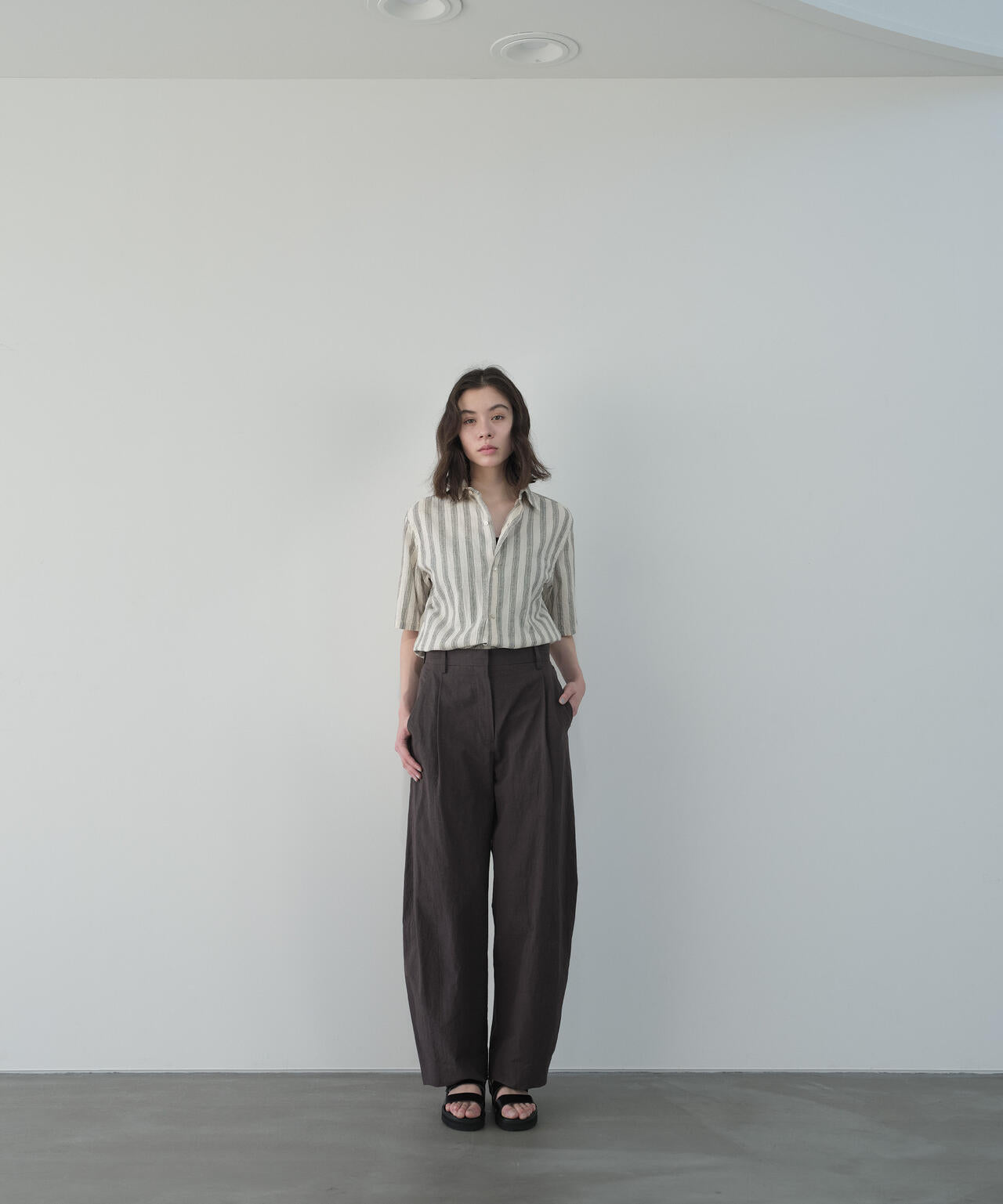 [別注]blurhms / COTTON LINEN HALF-SLEEVE SHIRT