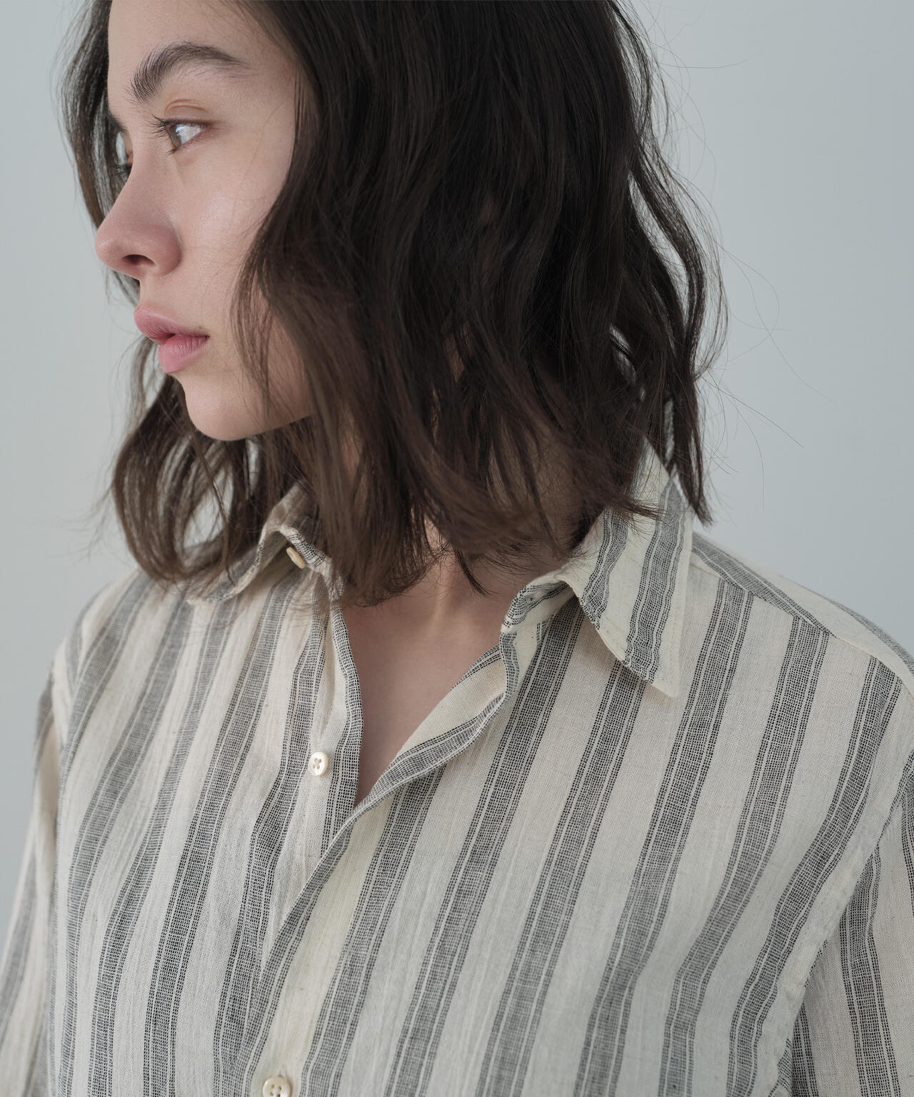 [別注]blurhms / COTTON LINEN HALF-SLEEVE SHIRT