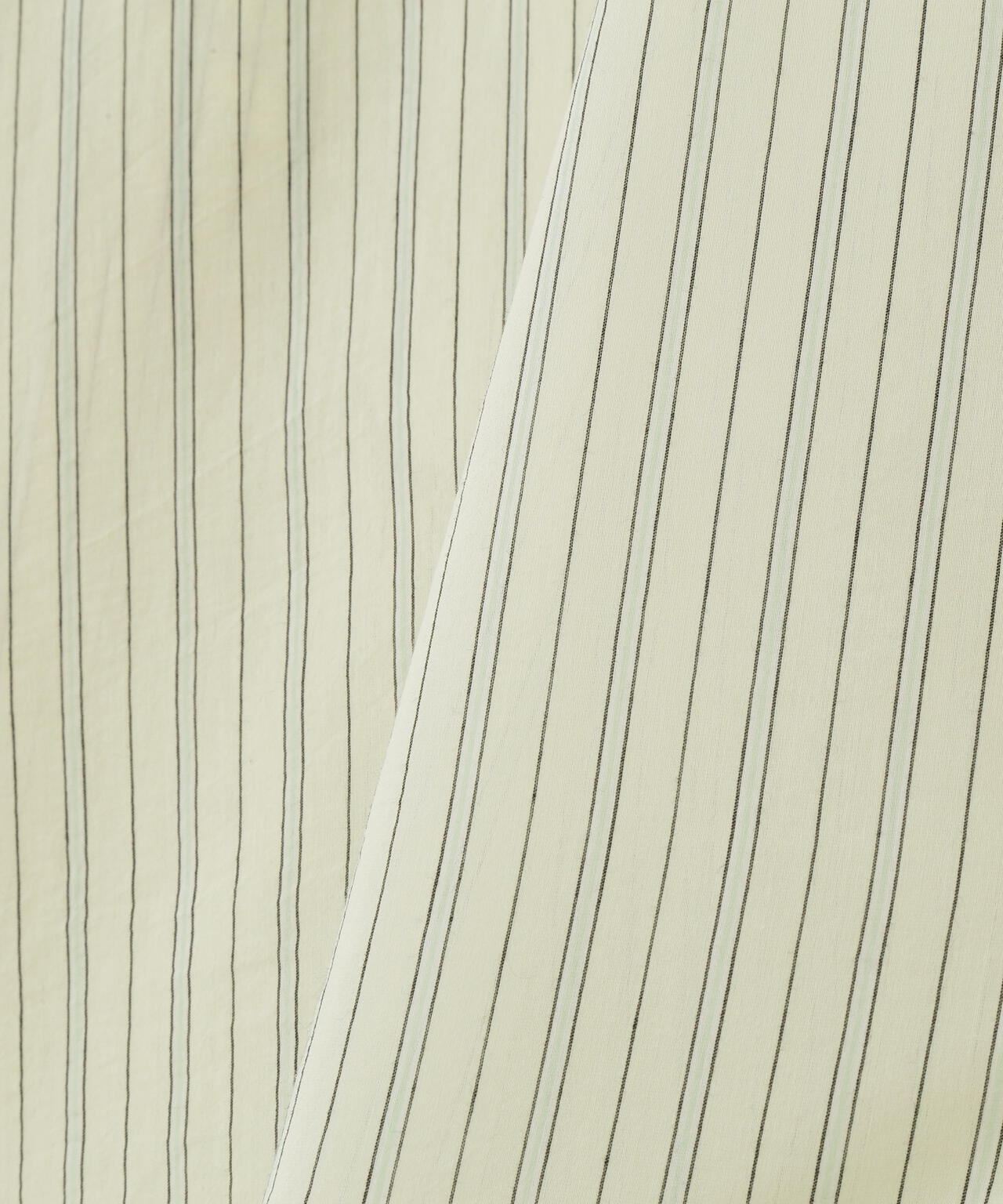 STUDIO NICHOLSON / COTTON SILK STRIPE SHORT SLEEVE SHIRT