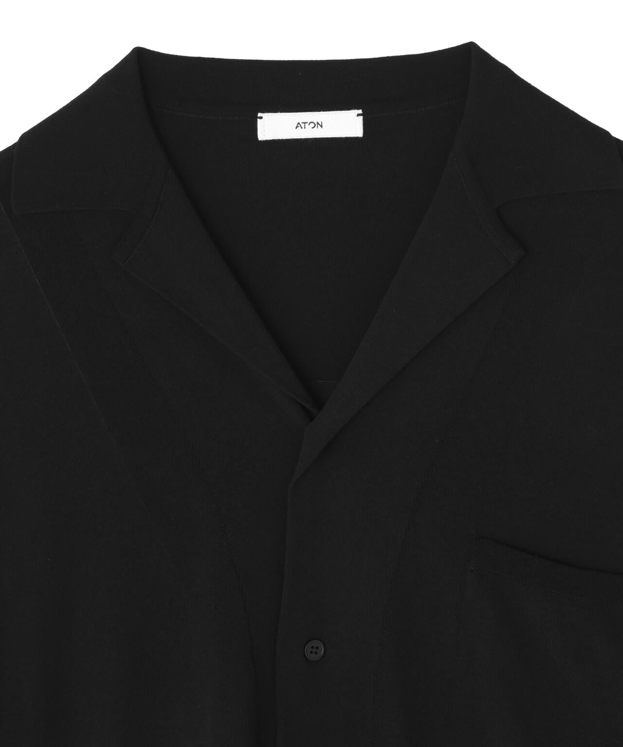ATON / HIGH TWIST COTTON KNIT SHIRT