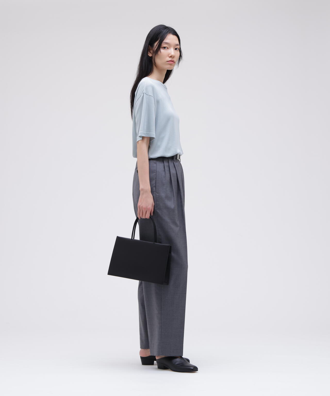 STUDIO NICHOLSON / RIB LYOCELL JERSEY SHORT SLEEVE T-SHIRT