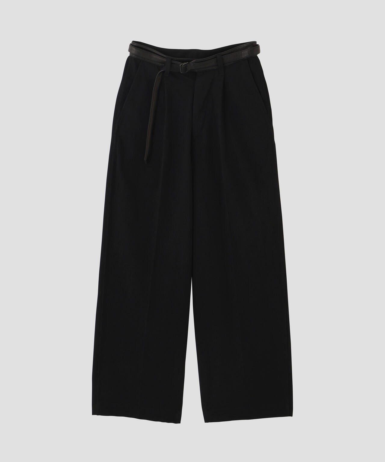 blurhms / DENIM-LEATHER BELTED TROUSERS WOMEN