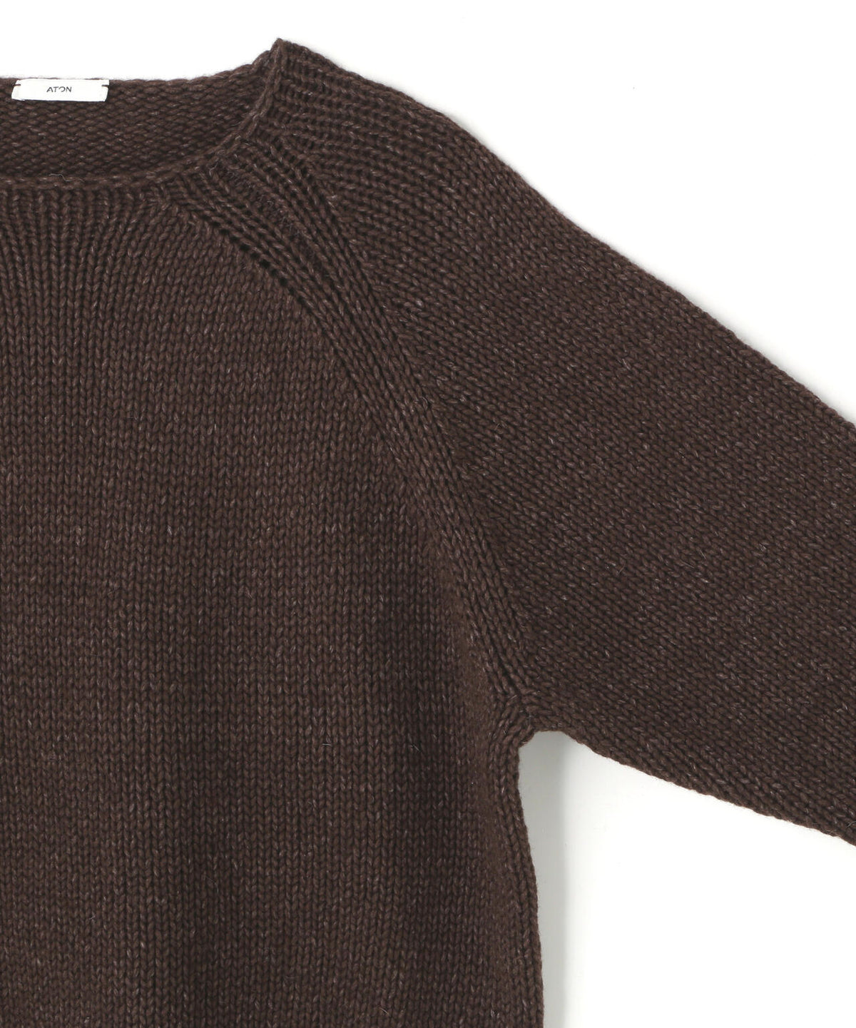 ATON / FELTED YARN CREWNECK SWEATER