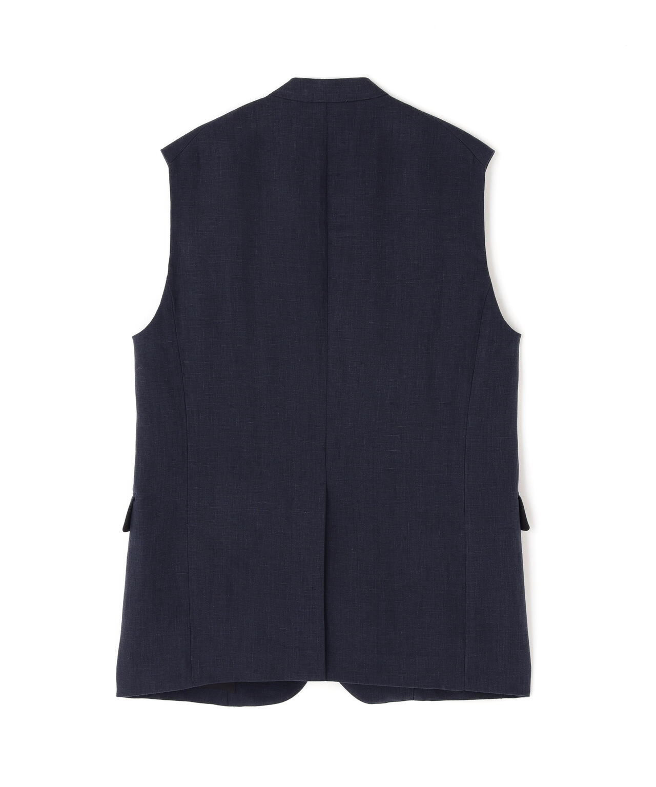 YLEVE / LINEN DOUBLE CLOTH NO SLEEVE JACKET