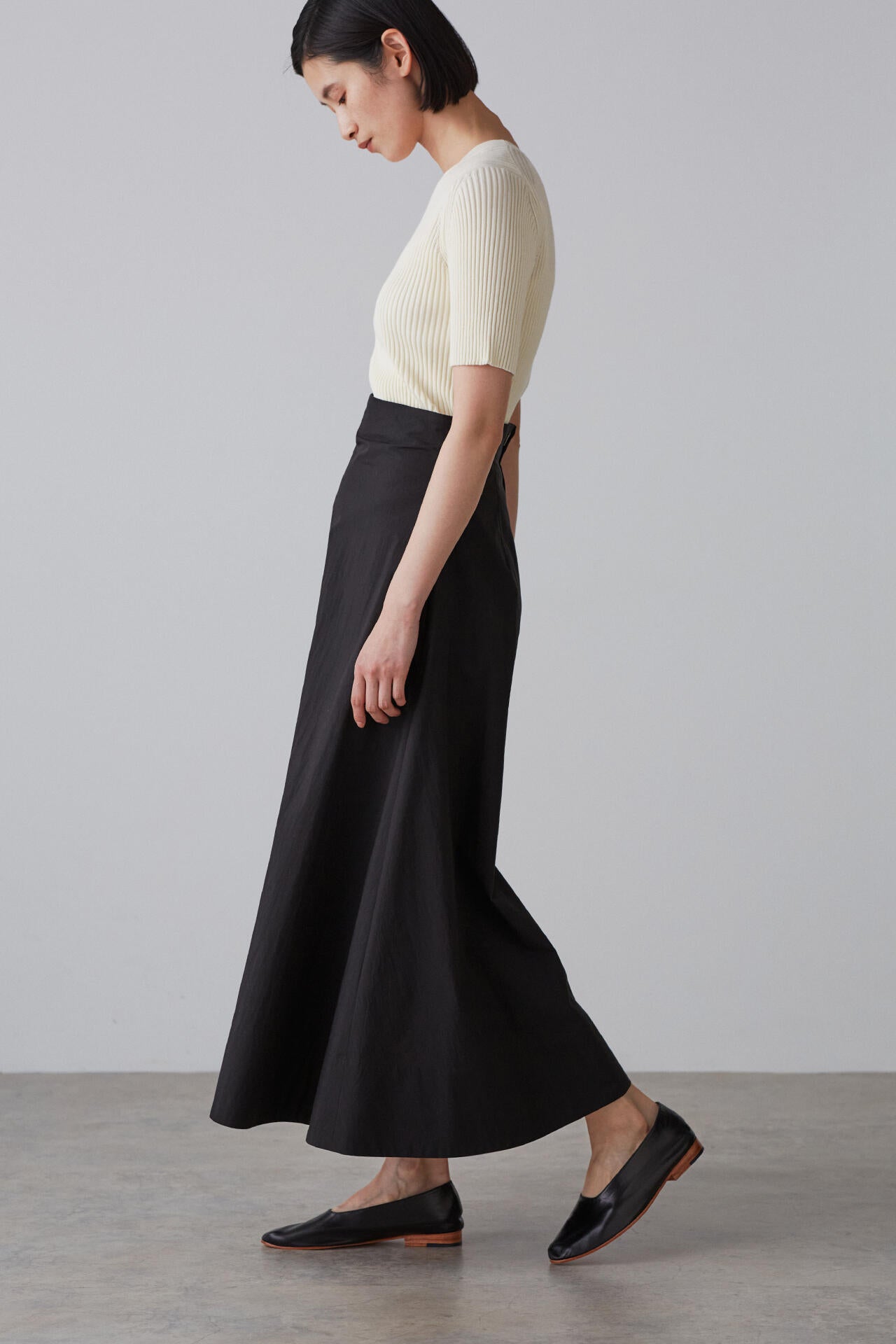 YLEVE / COTTON NYLON TYPEWRITHER SKIRT