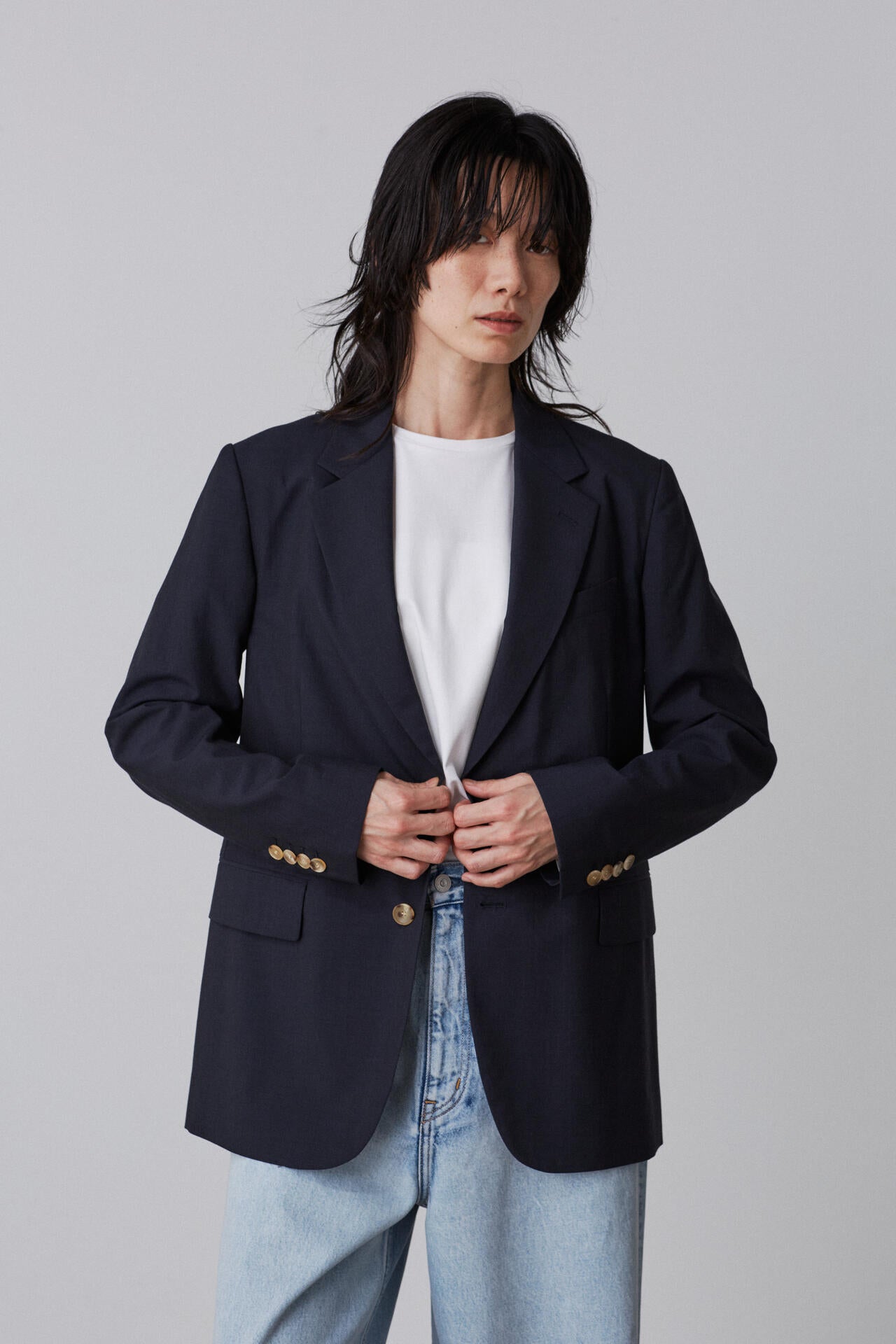 YLEVE / WOOL CHAMBRAY JACKET