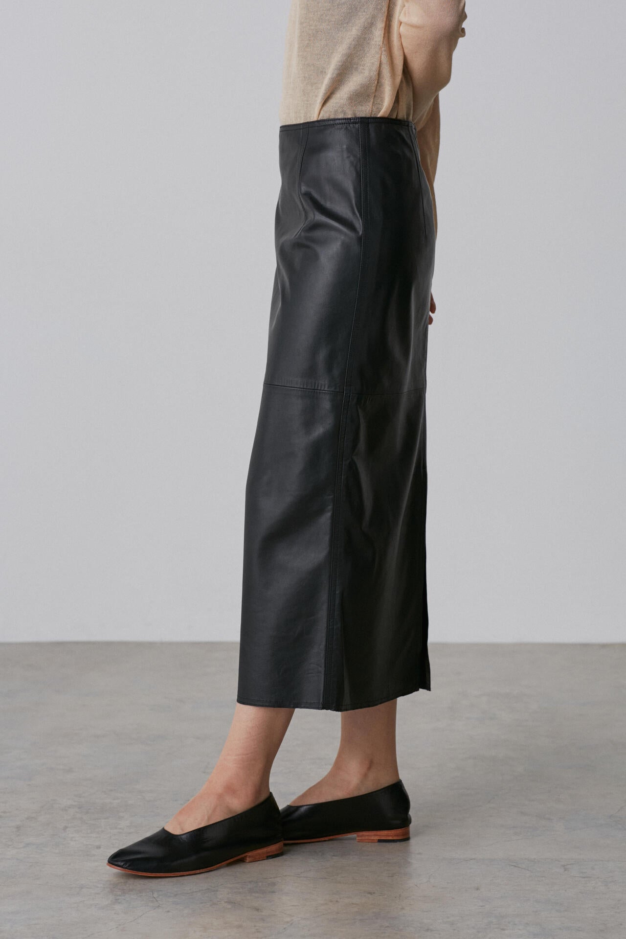 YLEVE / GLOVE SHEEP LEATHER SKIRT