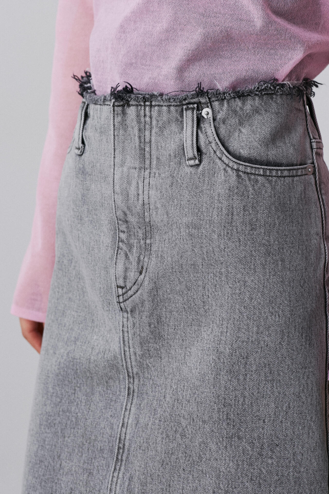 YLEVE / 13.5oz DENIM SKIRT FADE
