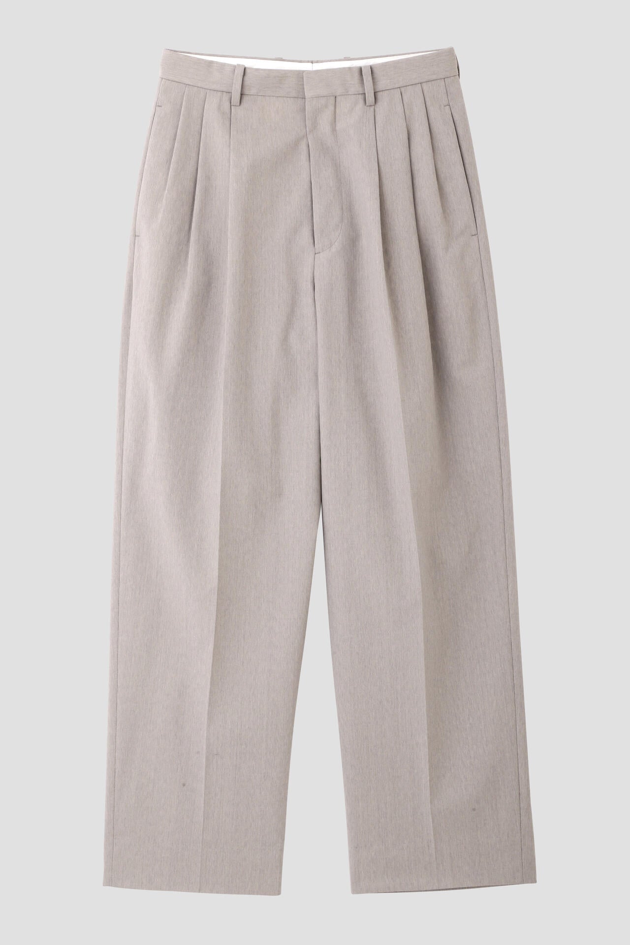 YLEVE / WOOL CHAMBRAY TROUSERS