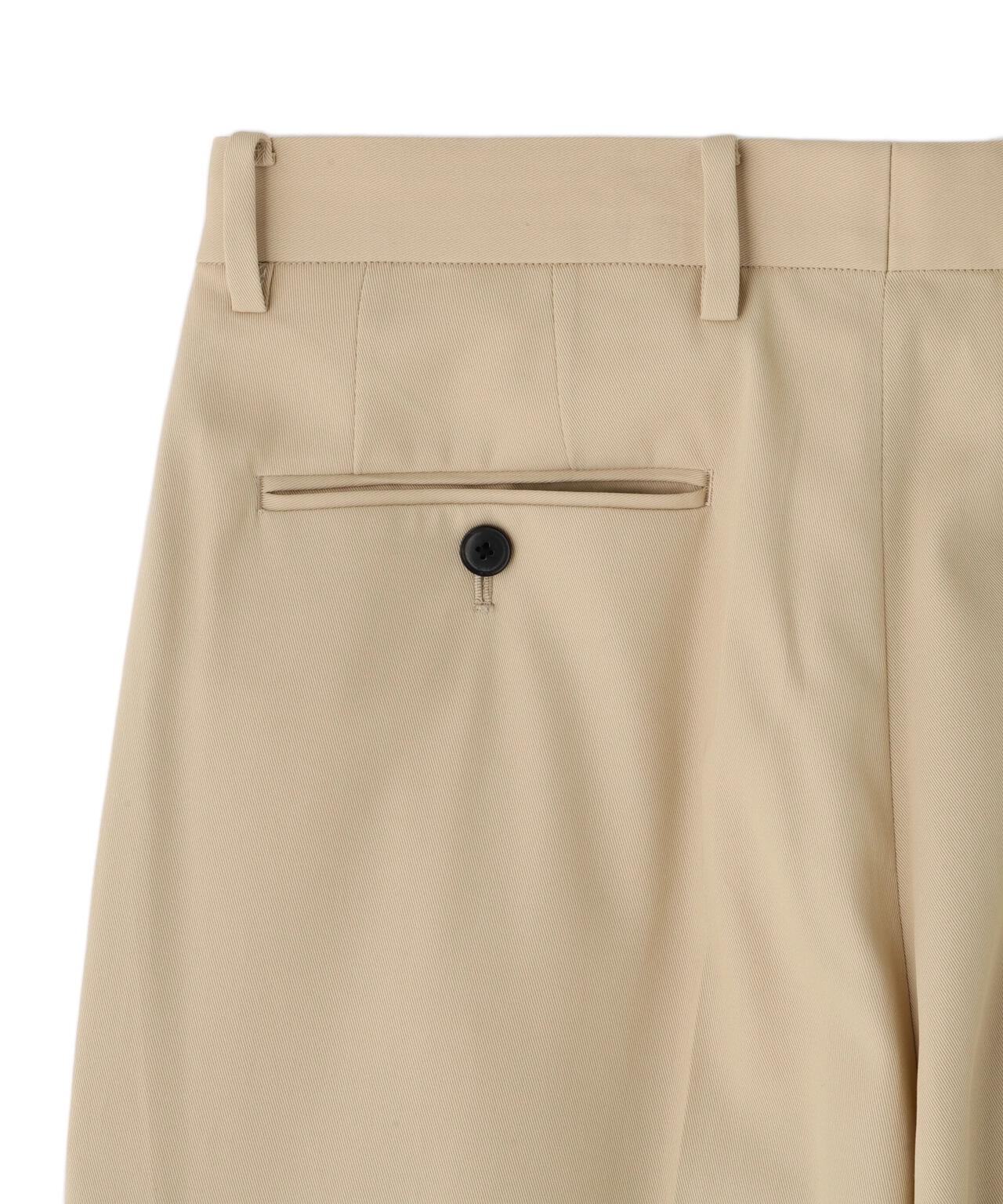 YLEVE / HIGH TWISTED COTTON GABA TROUSERS