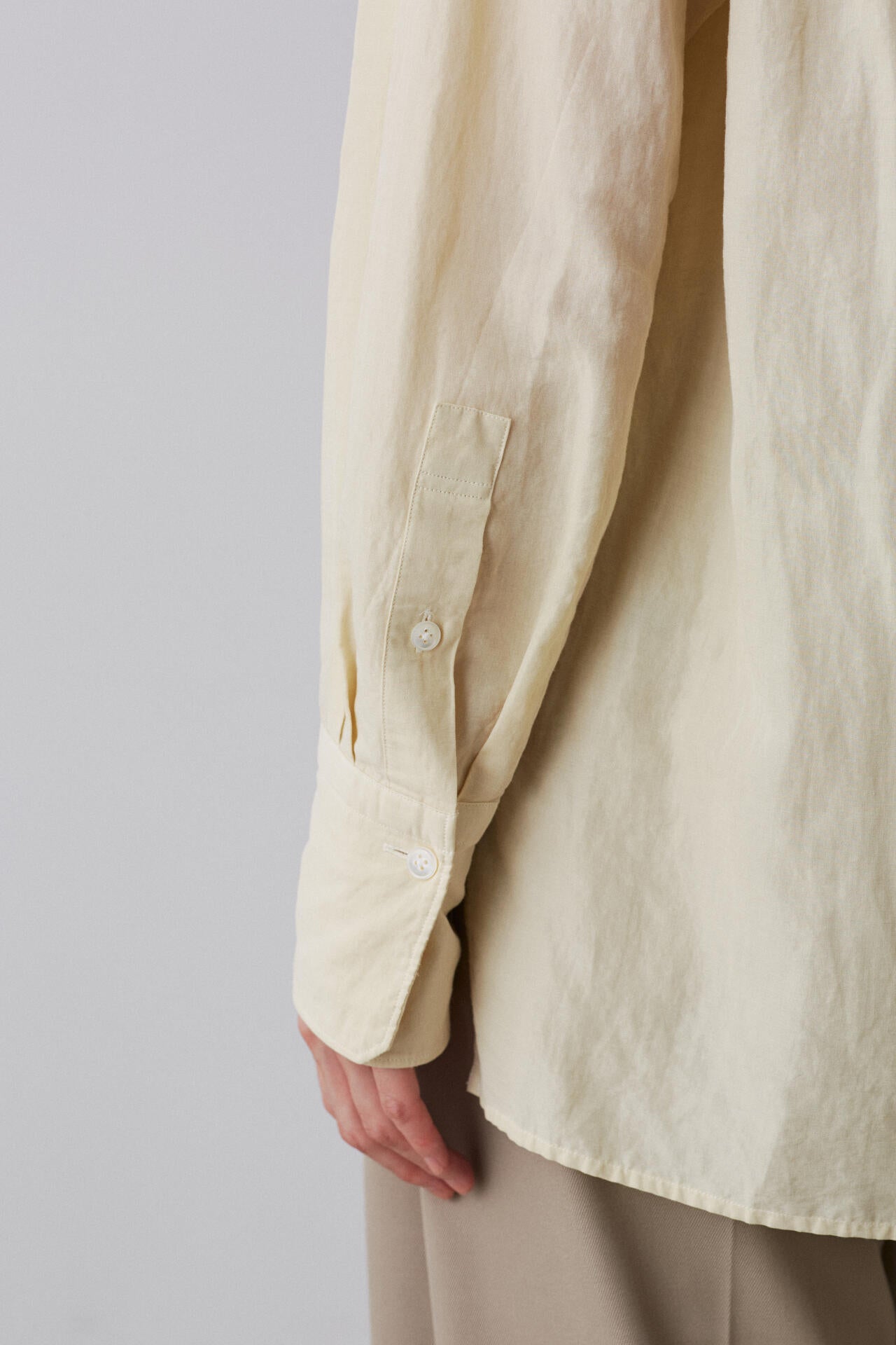 YLEVE / COTTON RAMIE BROAD SHIRT