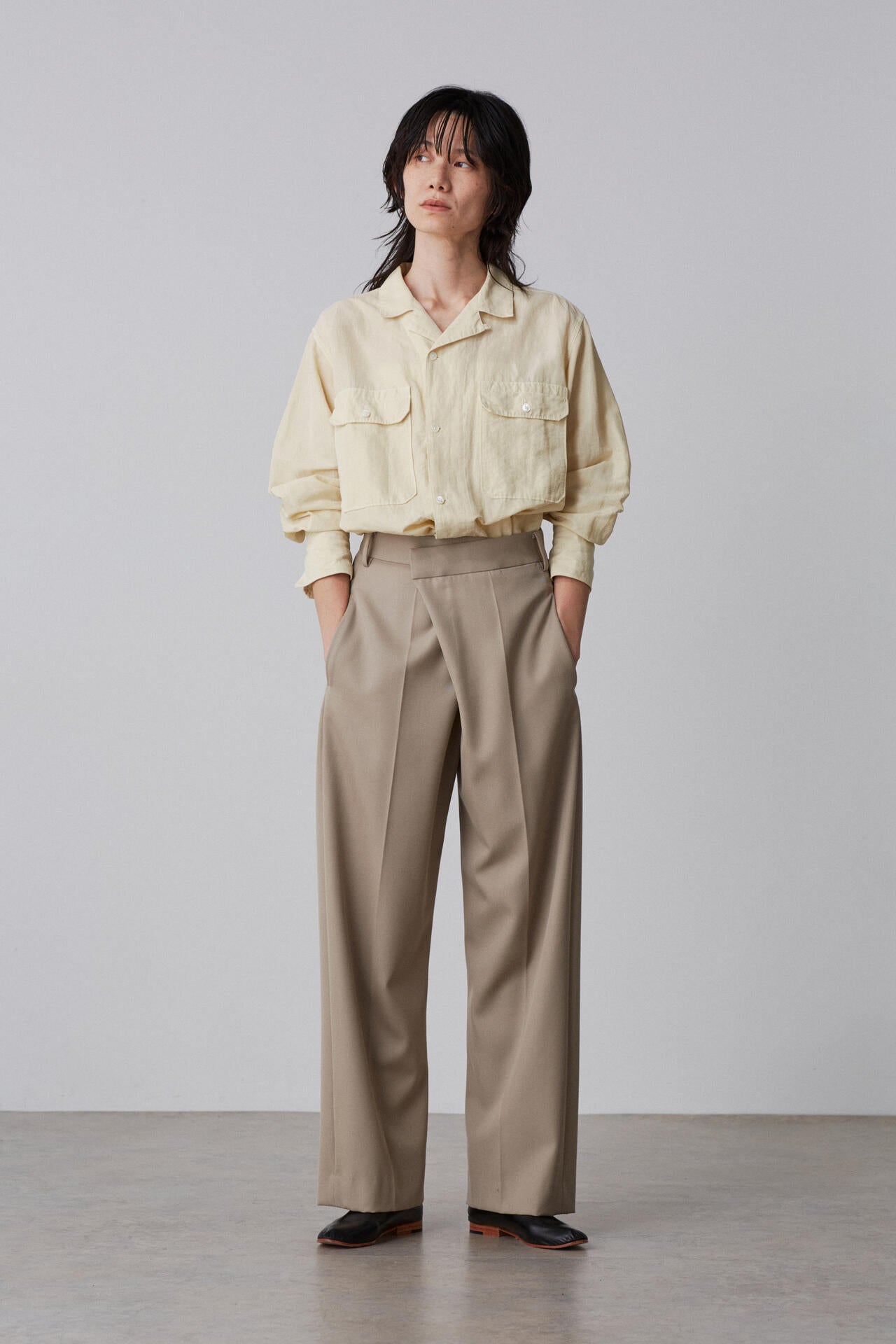 YLEVE / COTTON RAMIE BROAD SHIRT