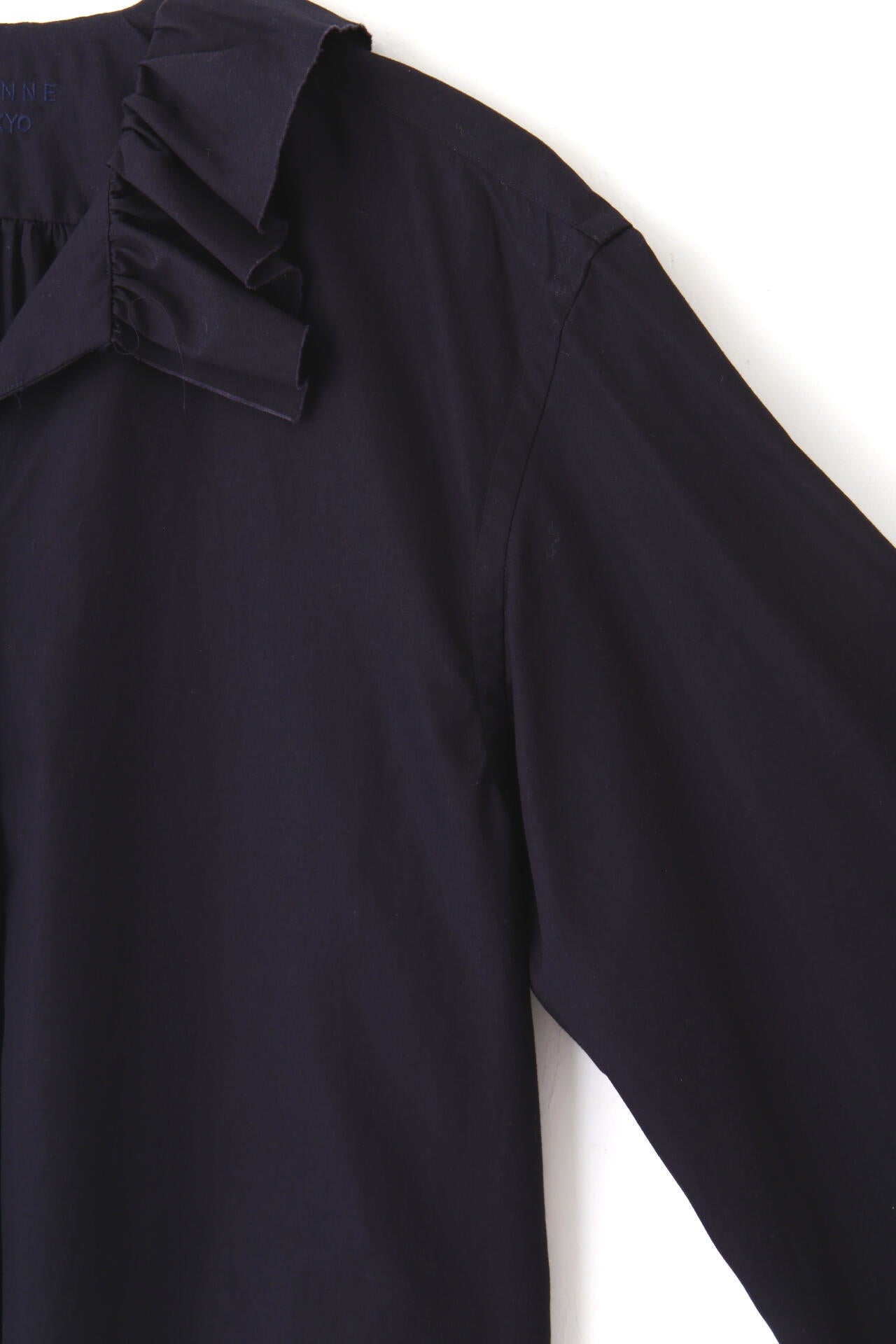 YLEVE / BOURRIENNE  COTTON TYPEWRITER RUFFLE BLOUSE