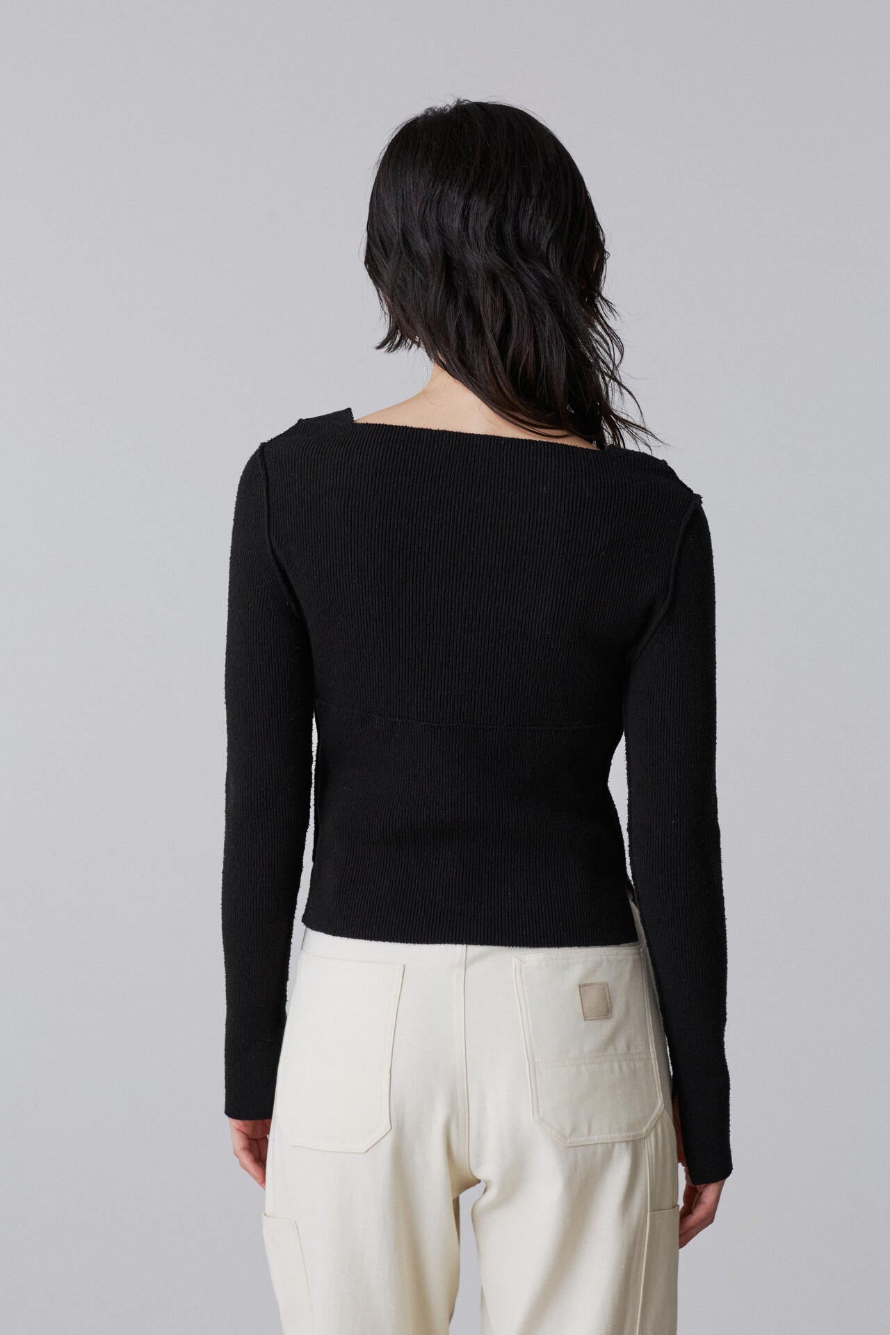 YLEVE / RAW SILK NEP KNIT PULL OVER