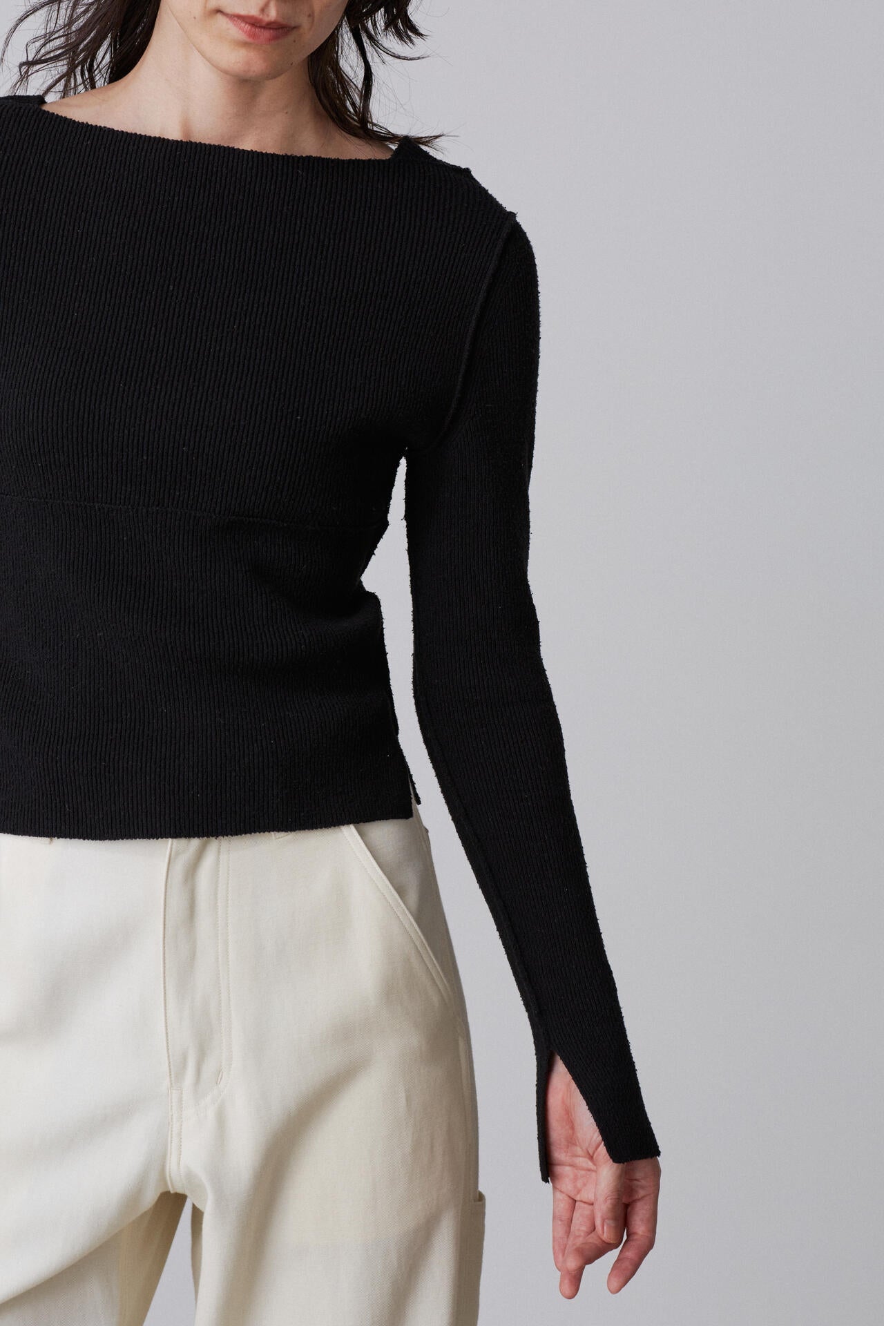 YLEVE / RAW SILK NEP KNIT PULL OVER