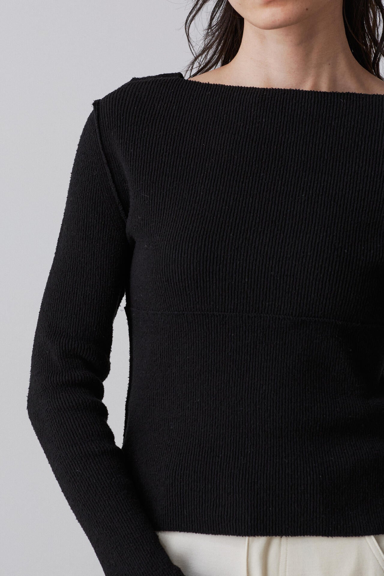 YLEVE / RAW SILK NEP KNIT PULL OVER