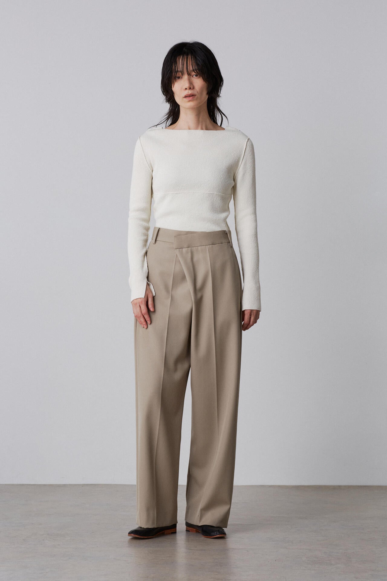 YLEVE / RAW SILK NEP KNIT PULL OVER