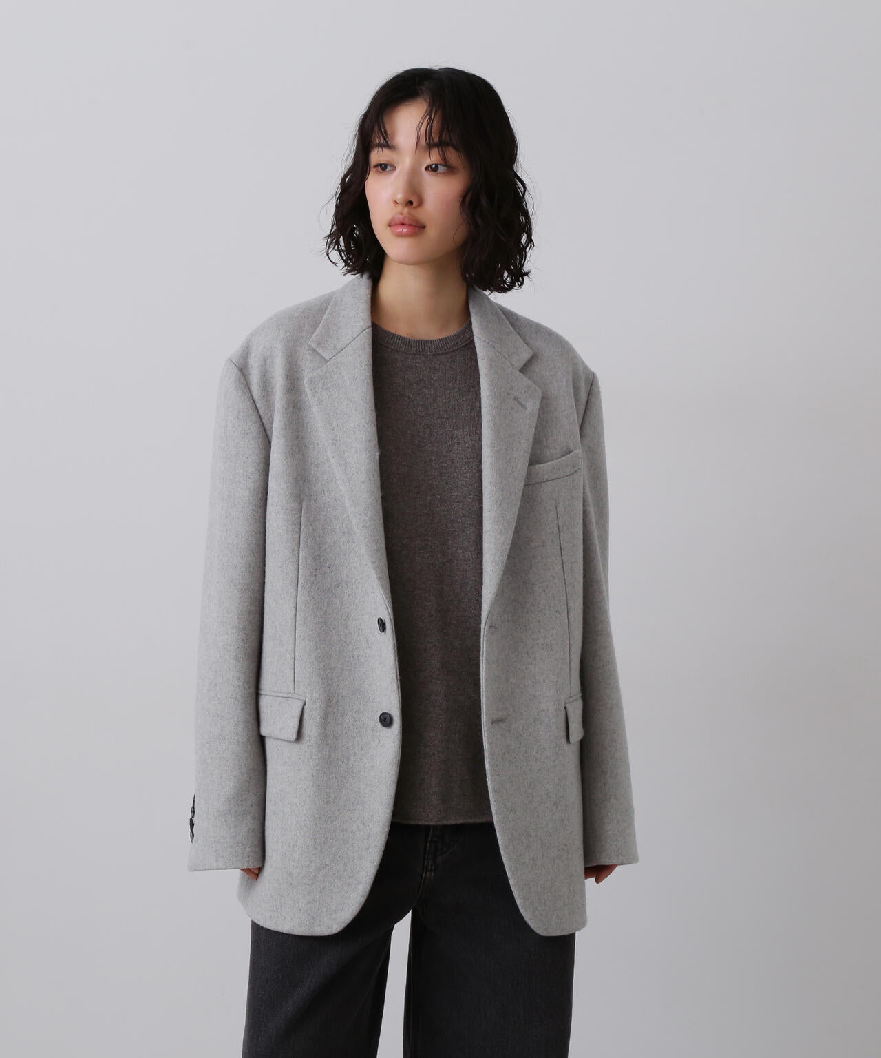 YLEVE / NON MULESING WOOL OVERDYE MELTON JACKET