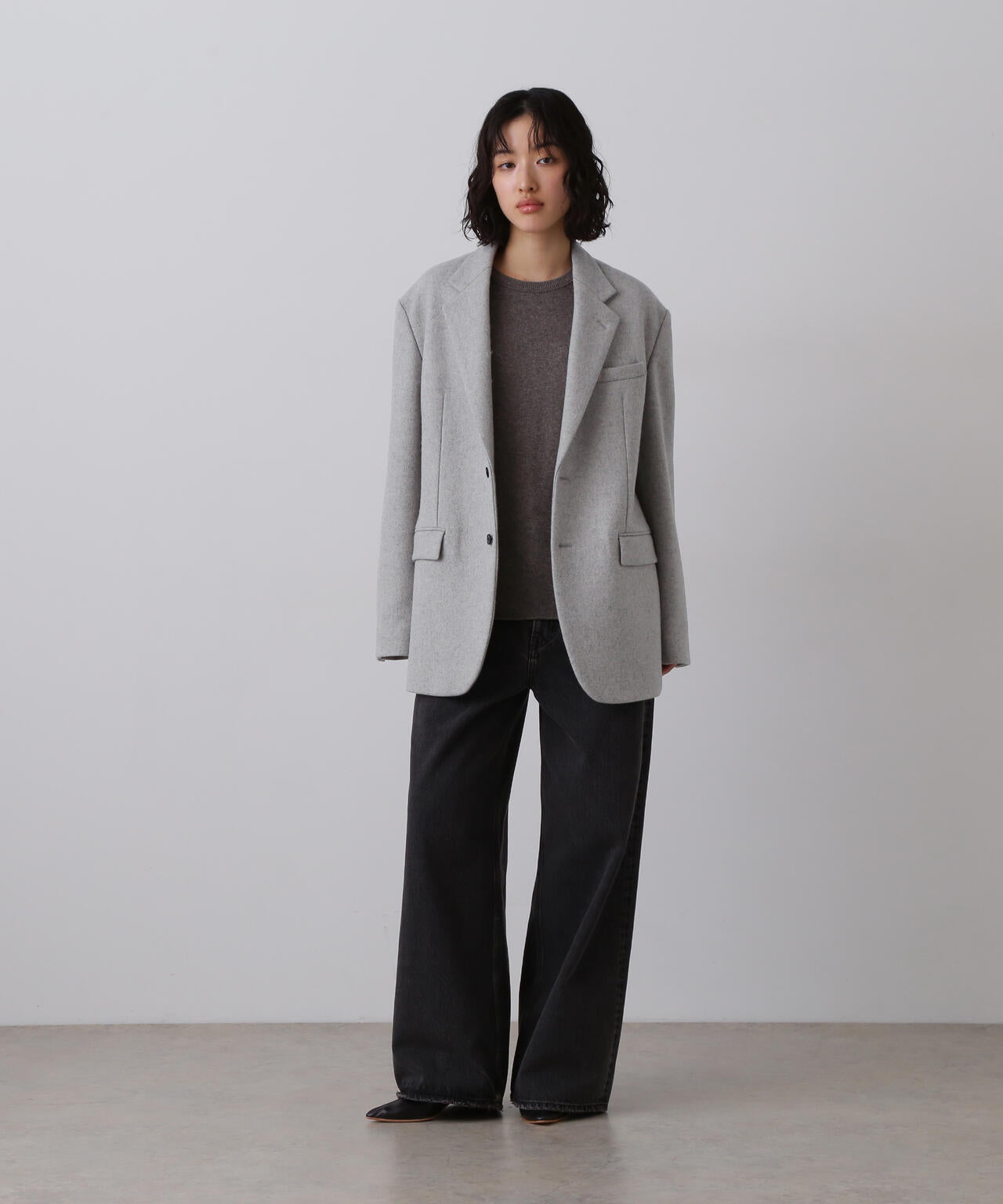 YLEVE / NON MULESING WOOL OVERDYE MELTON JACKET