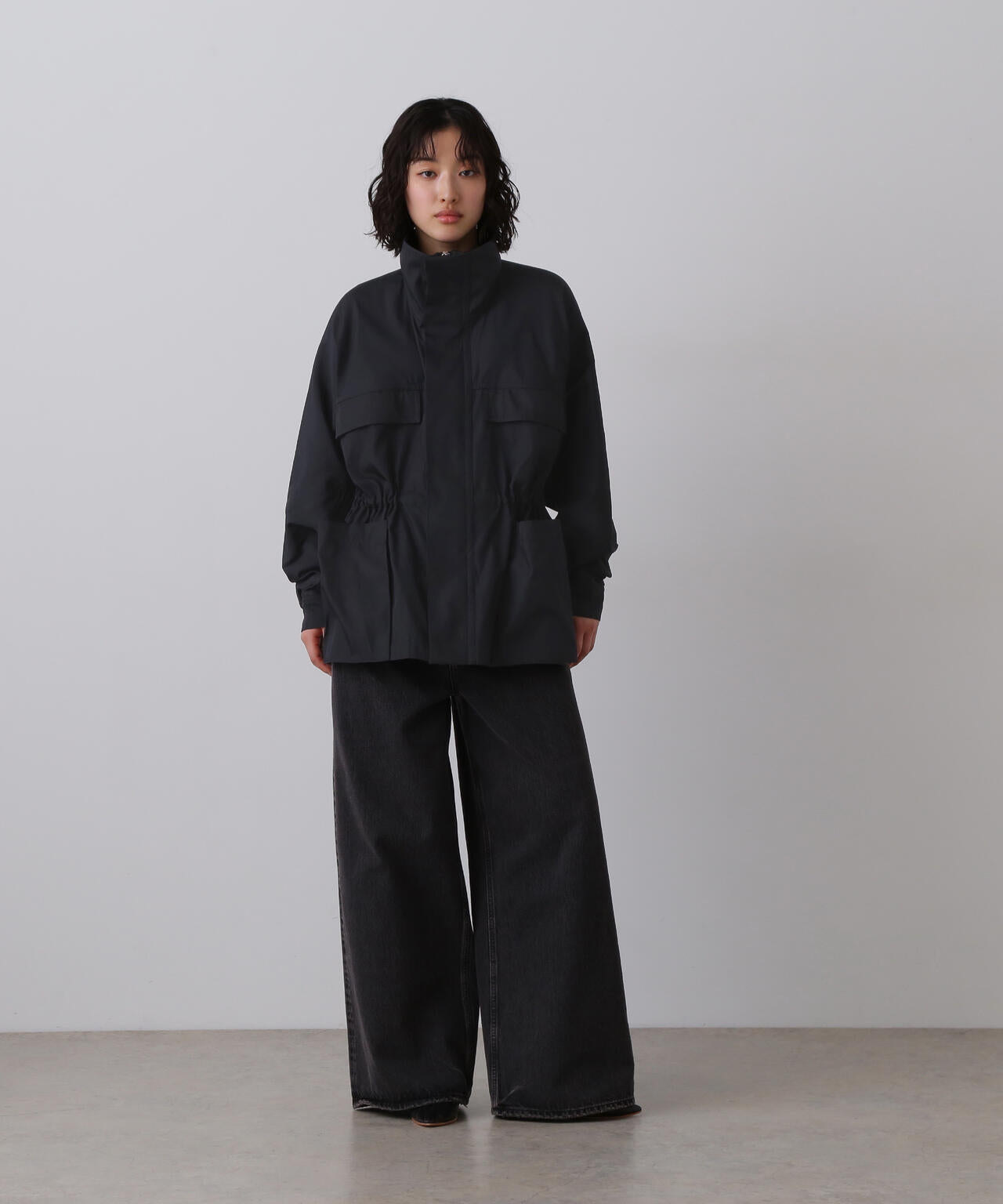 YLEVE / HIGH COUNT DOUBLE TWILL POLYESTER BLOUSON