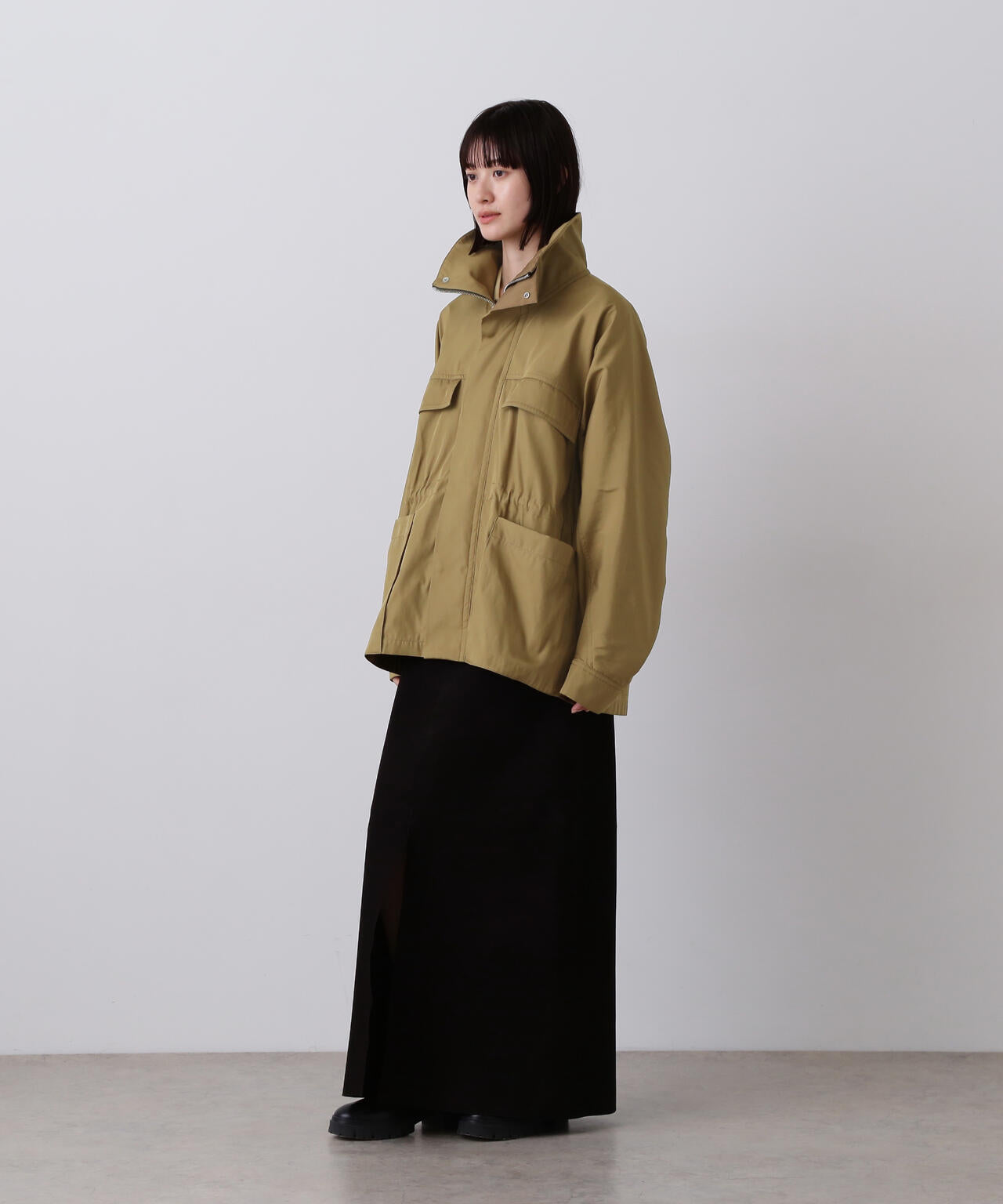 YLEVE / HIGH COUNT DOUBLE TWILL POLYESTER BLOUSON