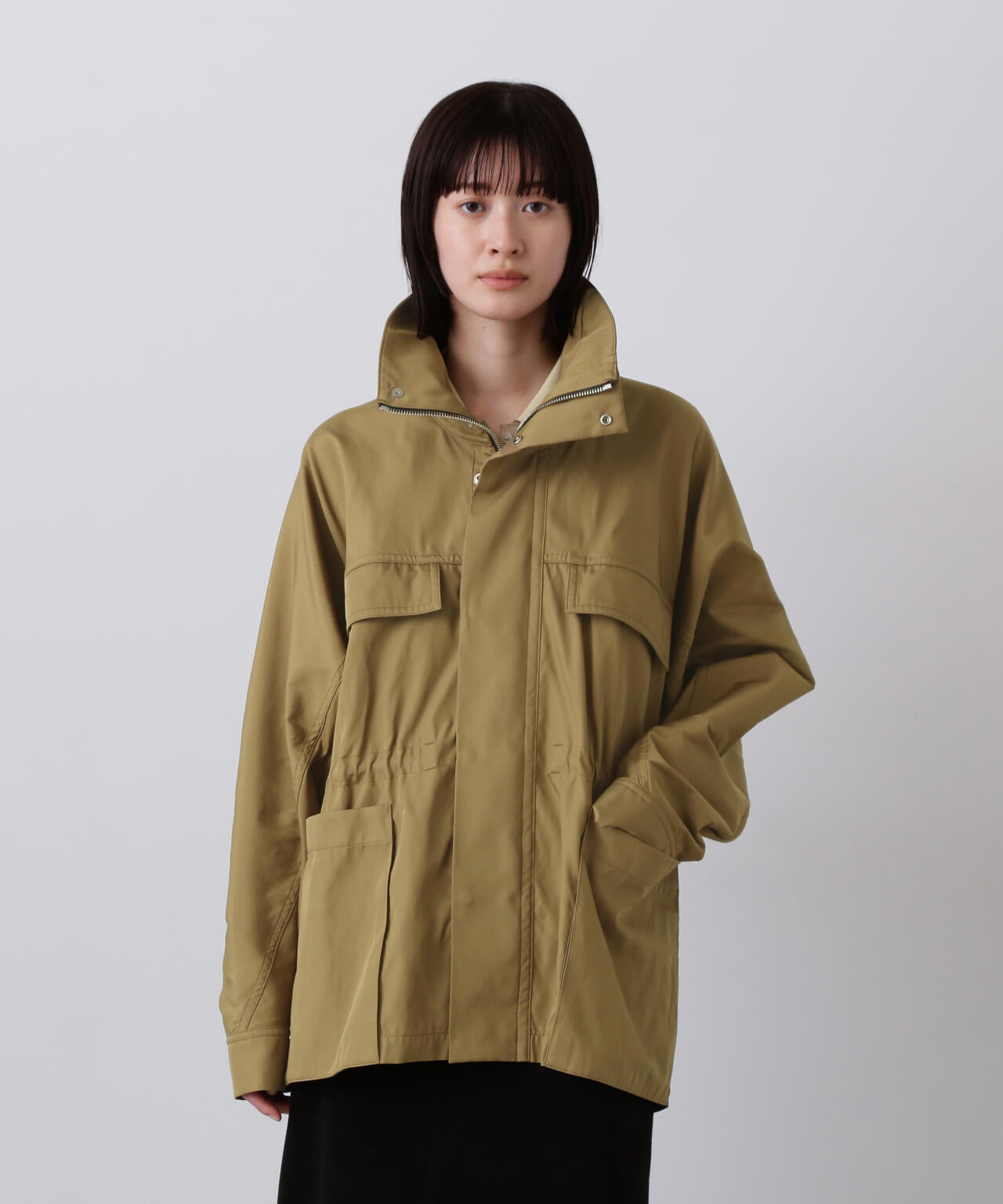 YLEVE / HIGH COUNT DOUBLE TWILL POLYESTER BLOUSON