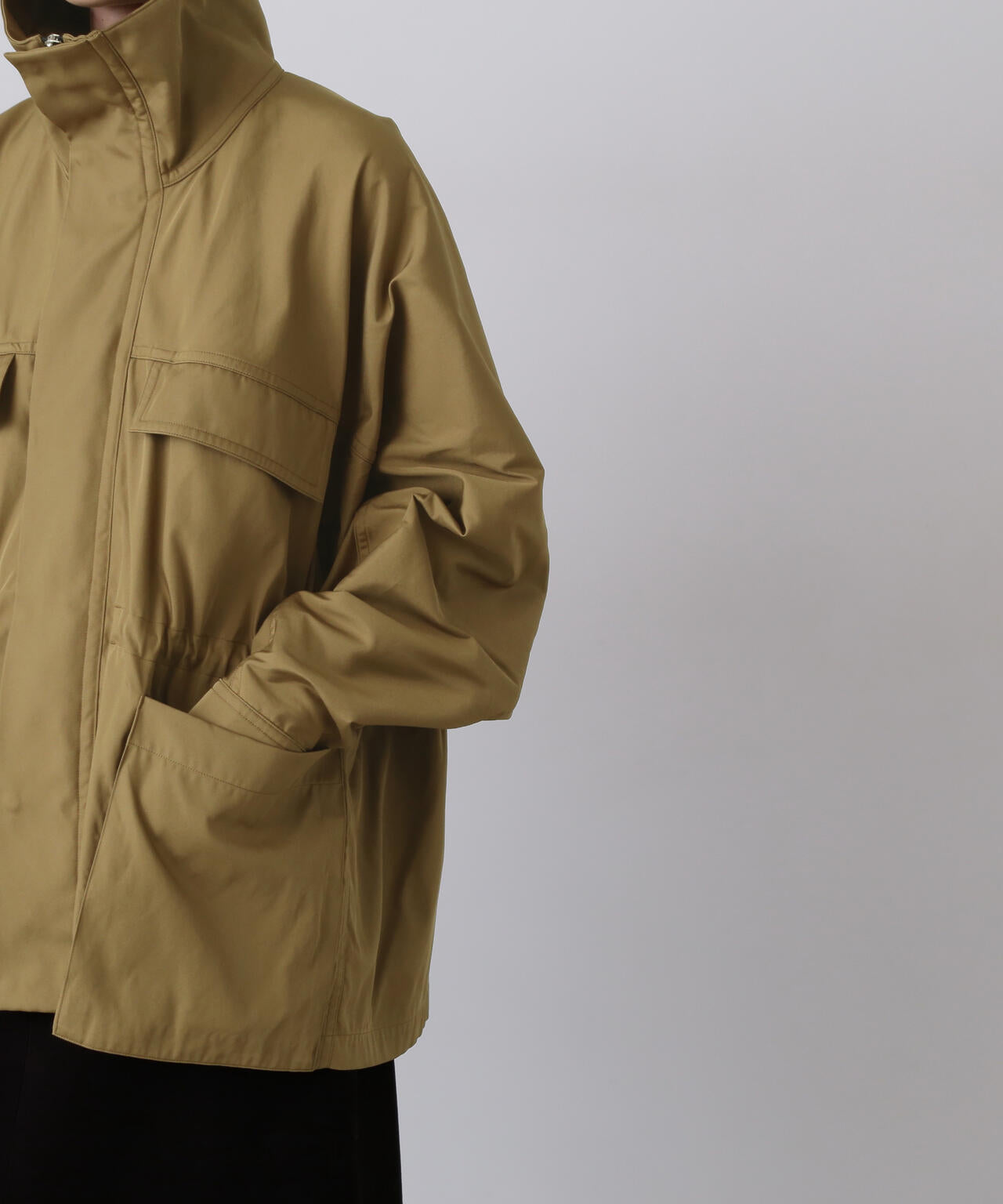 YLEVE / HIGH COUNT DOUBLE TWILL POLYESTER BLOUSON