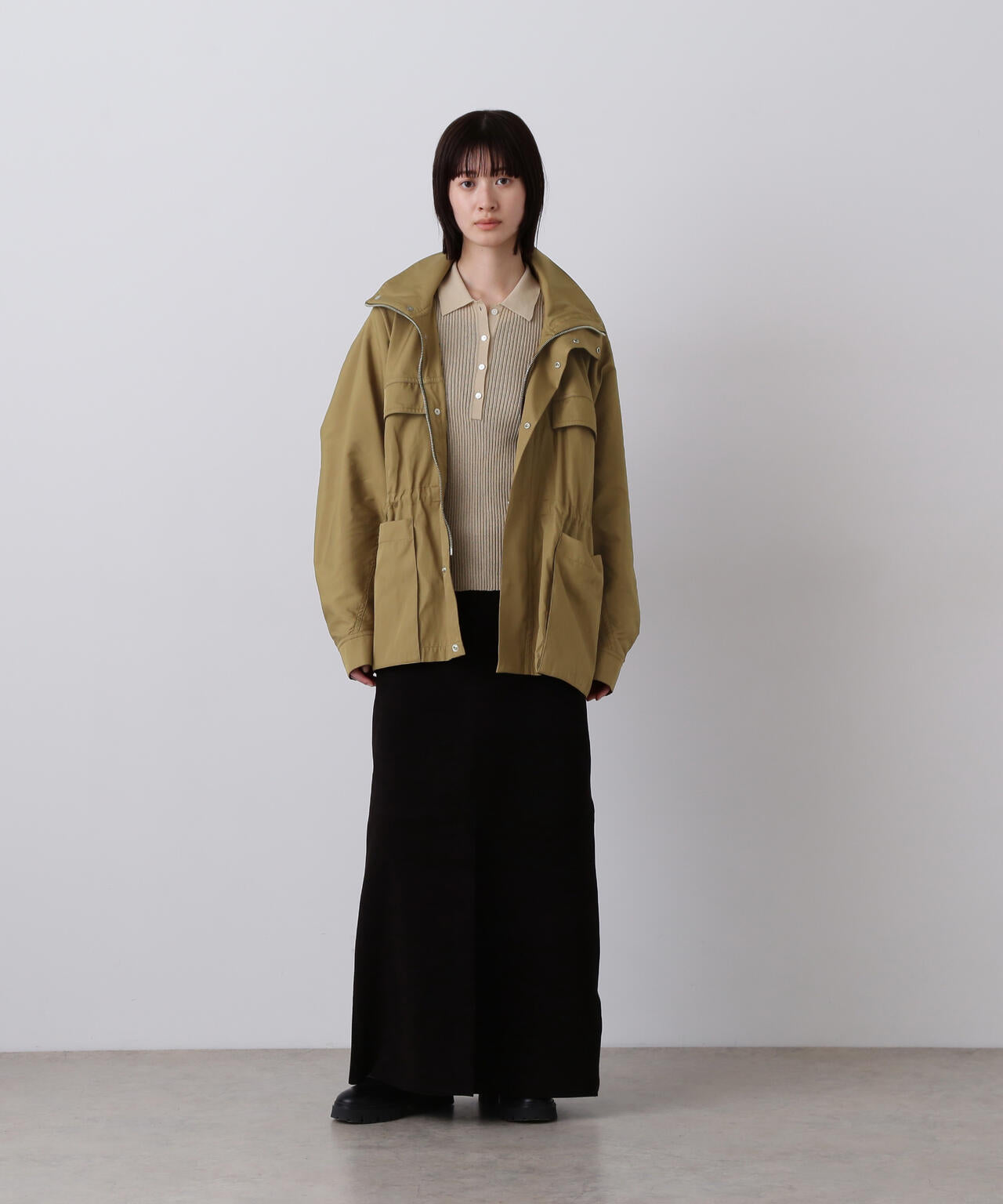 YLEVE / HIGH COUNT DOUBLE TWILL POLYESTER BLOUSON