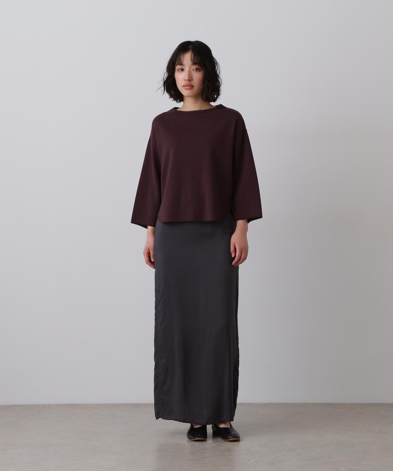 YLEVE / CUPRA TWILL GARMANT DYE SKIRT