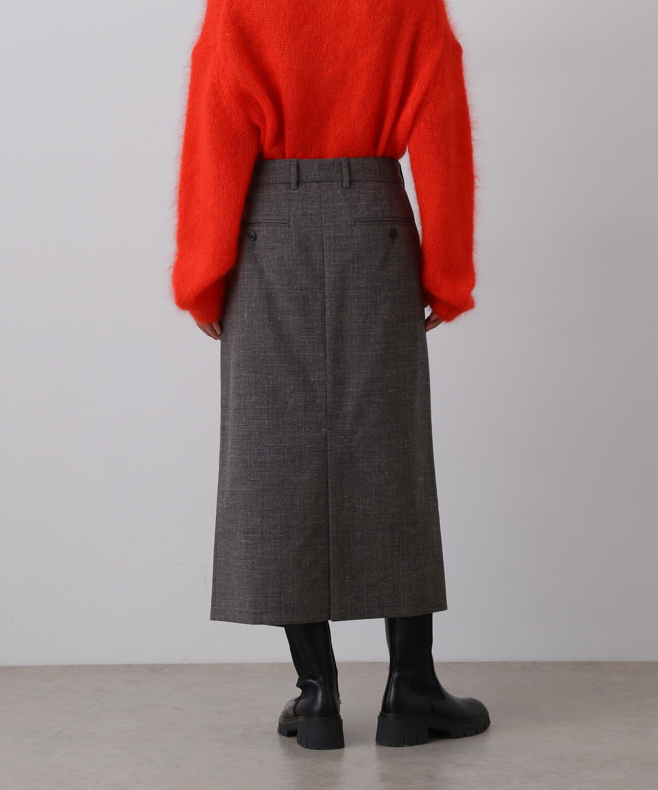 YLEVE / WOOL LINEN WRAP SKIRT