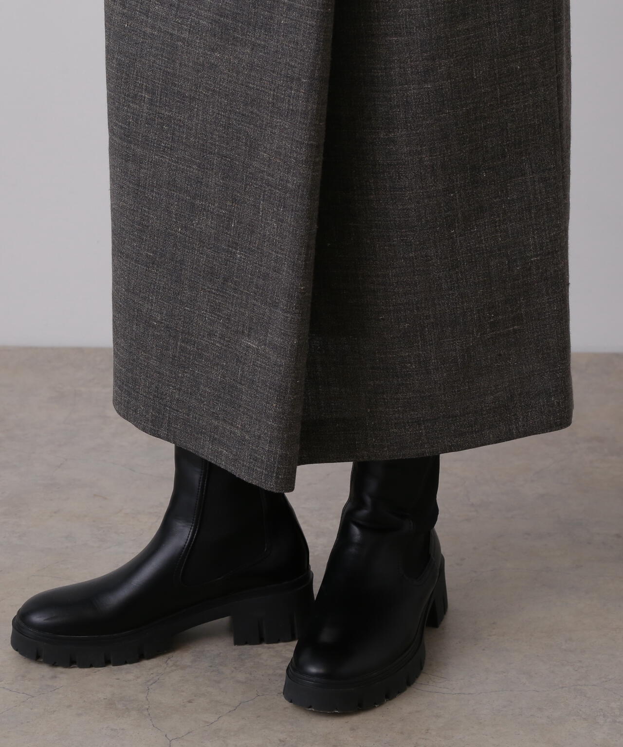 YLEVE / WOOL LINEN WRAP SKIRT
