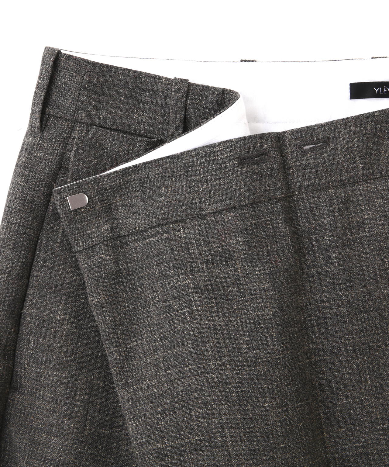 YLEVE / WOOL LINEN WRAP SKIRT