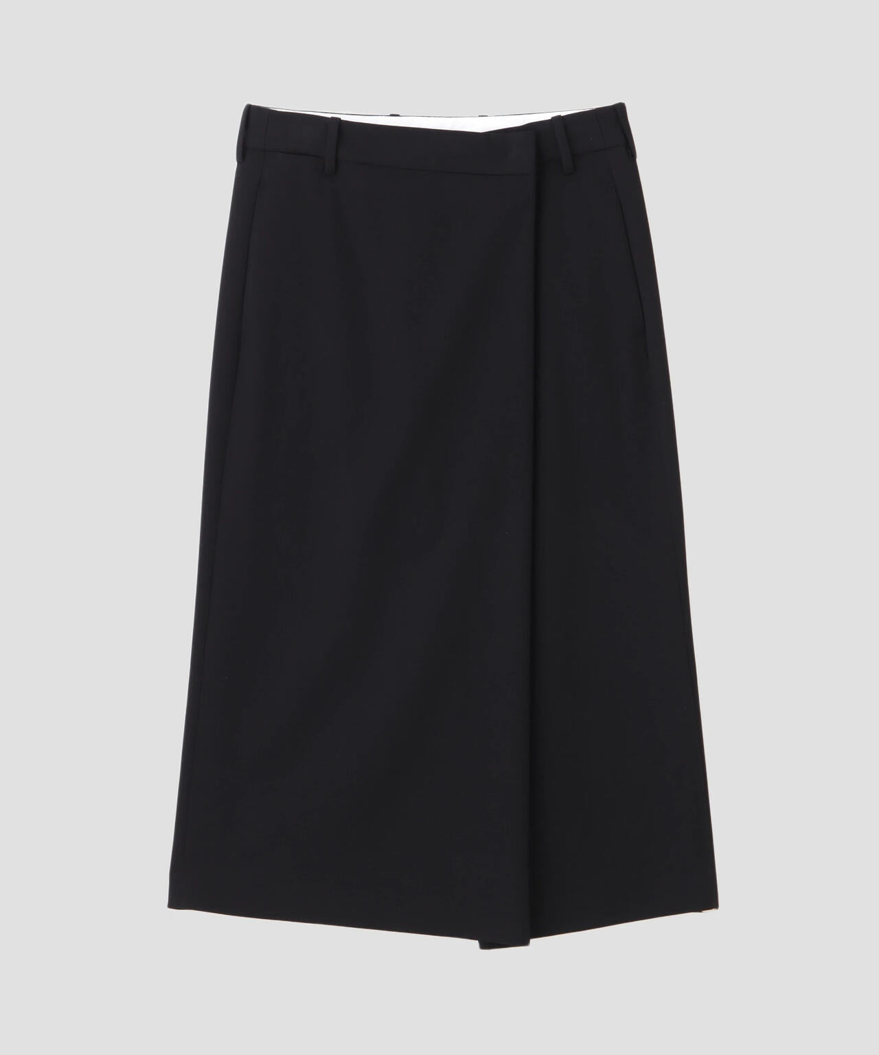 YLEVE / MERINO WOOL TWILL WRAP SKIRT