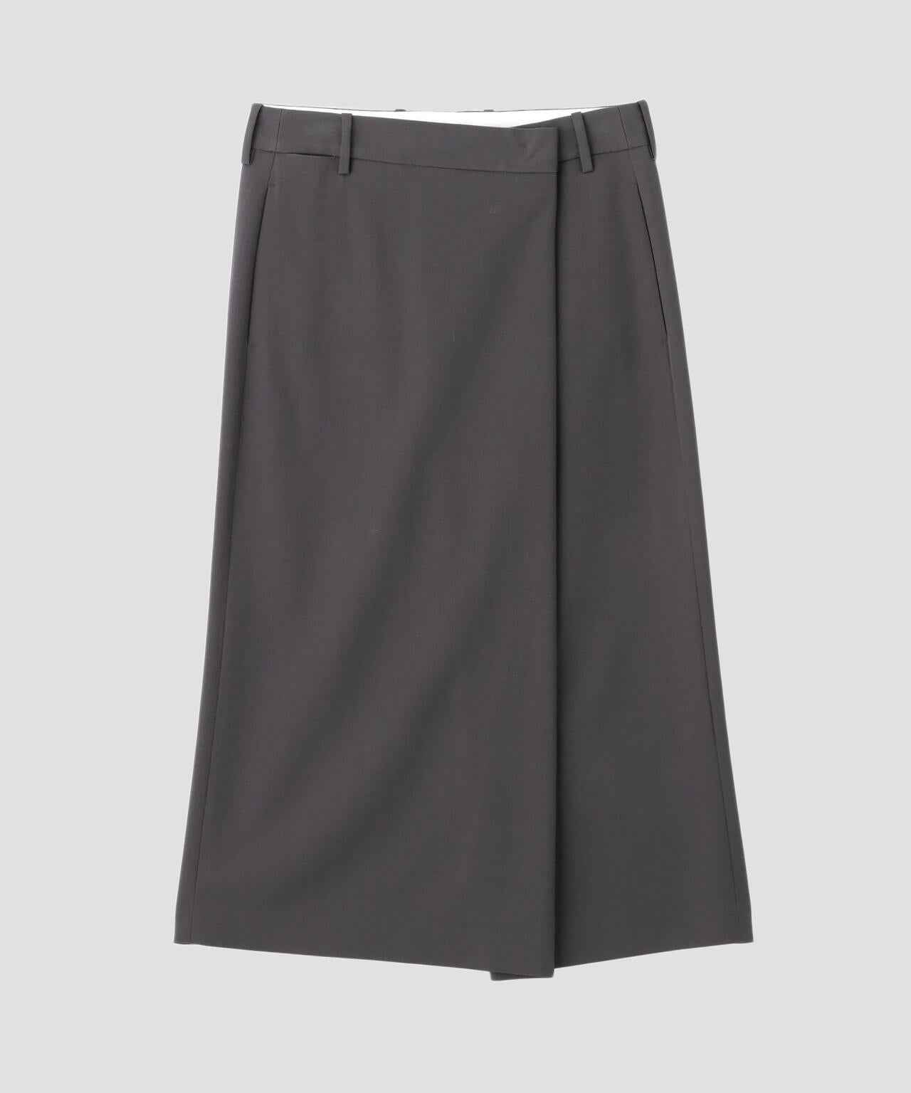 YLEVE / MERINO WOOL TWILL WRAP SKIRT