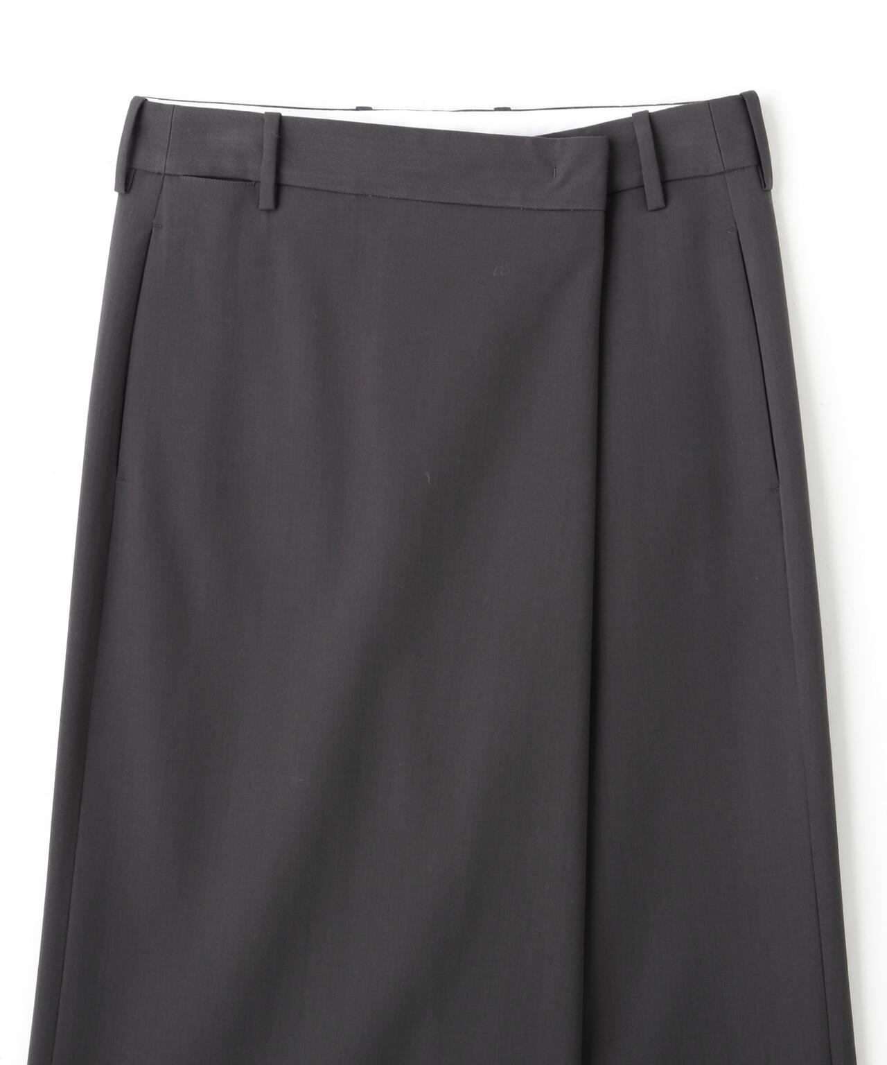 YLEVE / MERINO WOOL TWILL WRAP SKIRT