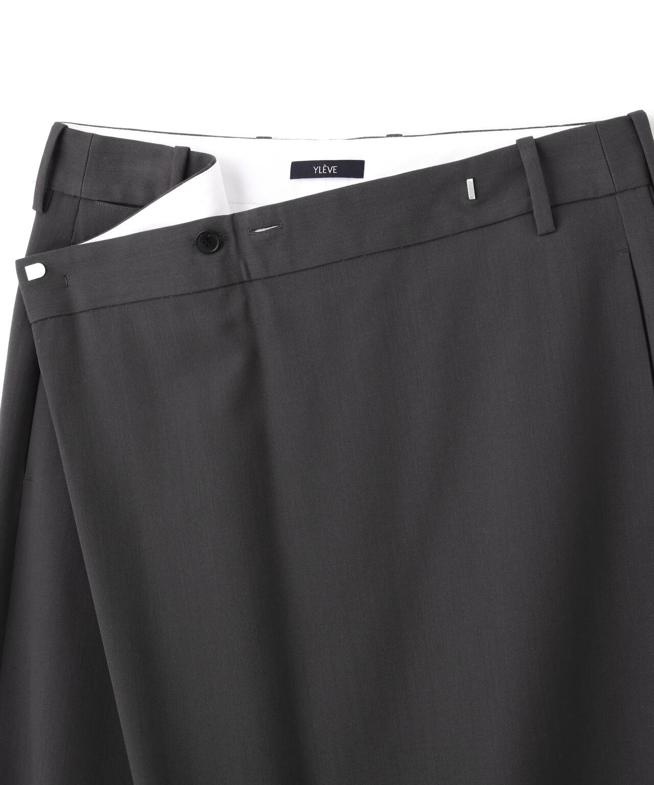 YLEVE / MERINO WOOL TWILL WRAP SKIRT
