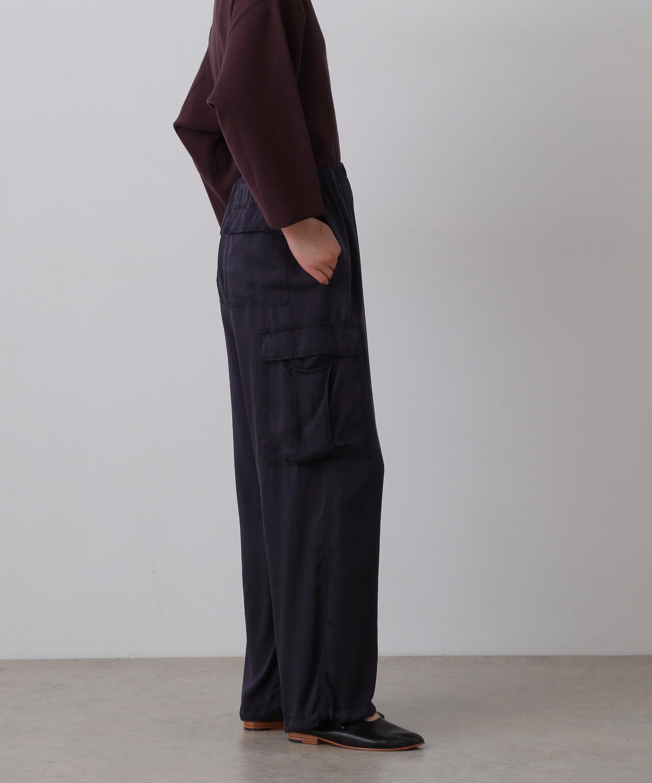 YLEVE / CUPRA TWILL GARMANT DYE EASY CARGO TROUSERS