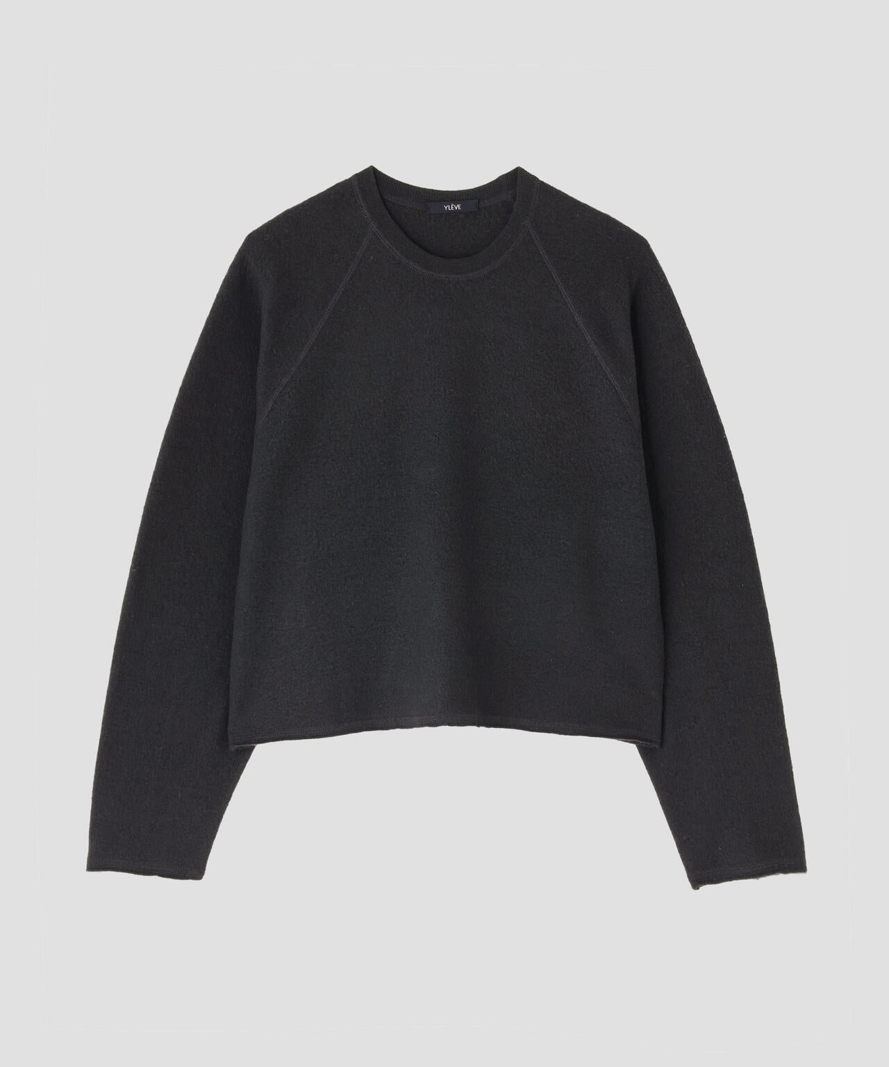 YLEVE / ULTRAFINE MERINO MILLED WOOL KNIT PULL OVER