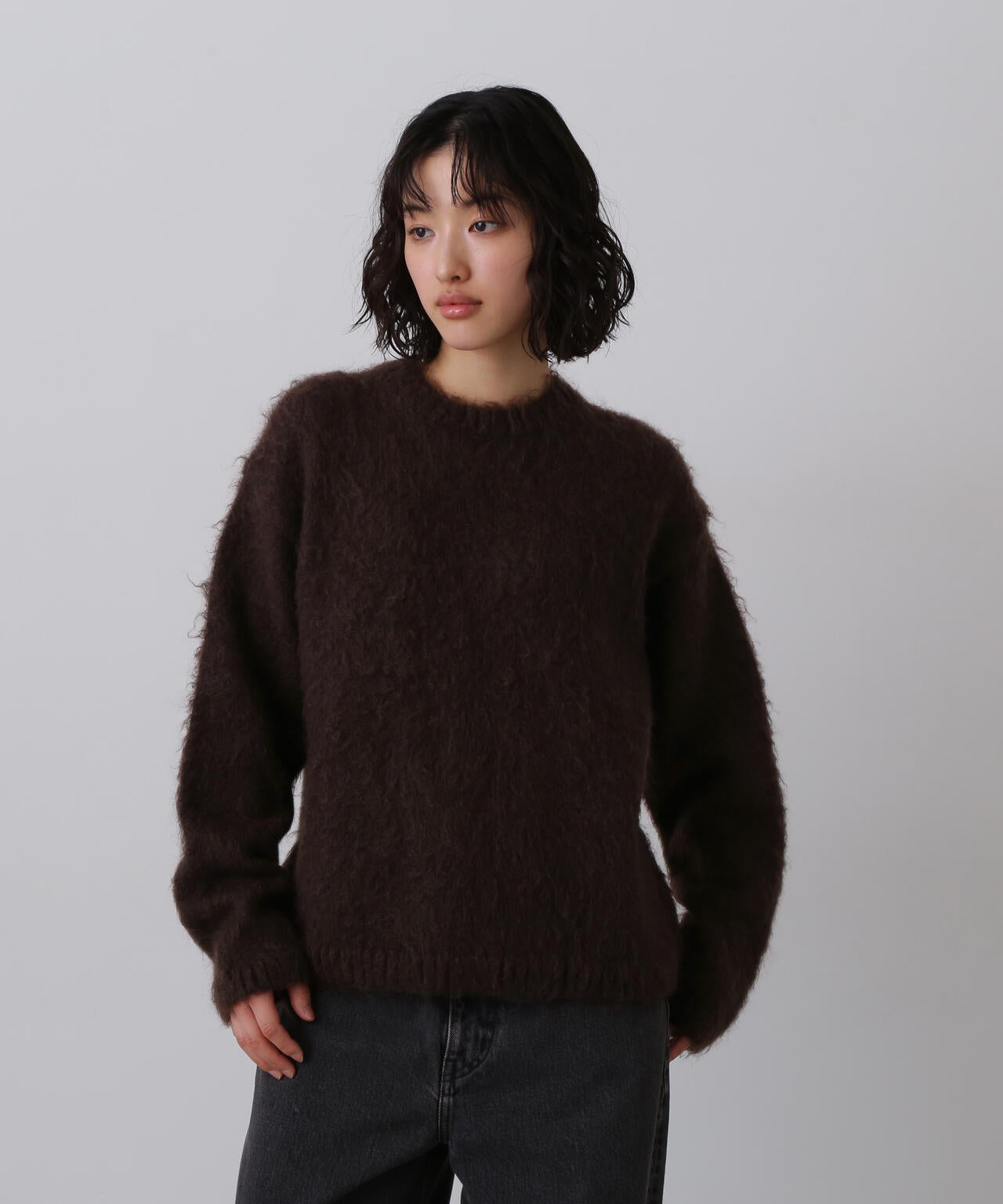 YLEVE / MOHAIR NAPPING KNIT PULL OVER