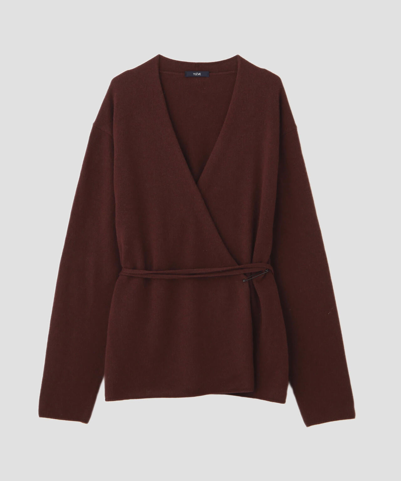 YLEVE / CASHMERE KNIT WRAP CARDIGAN