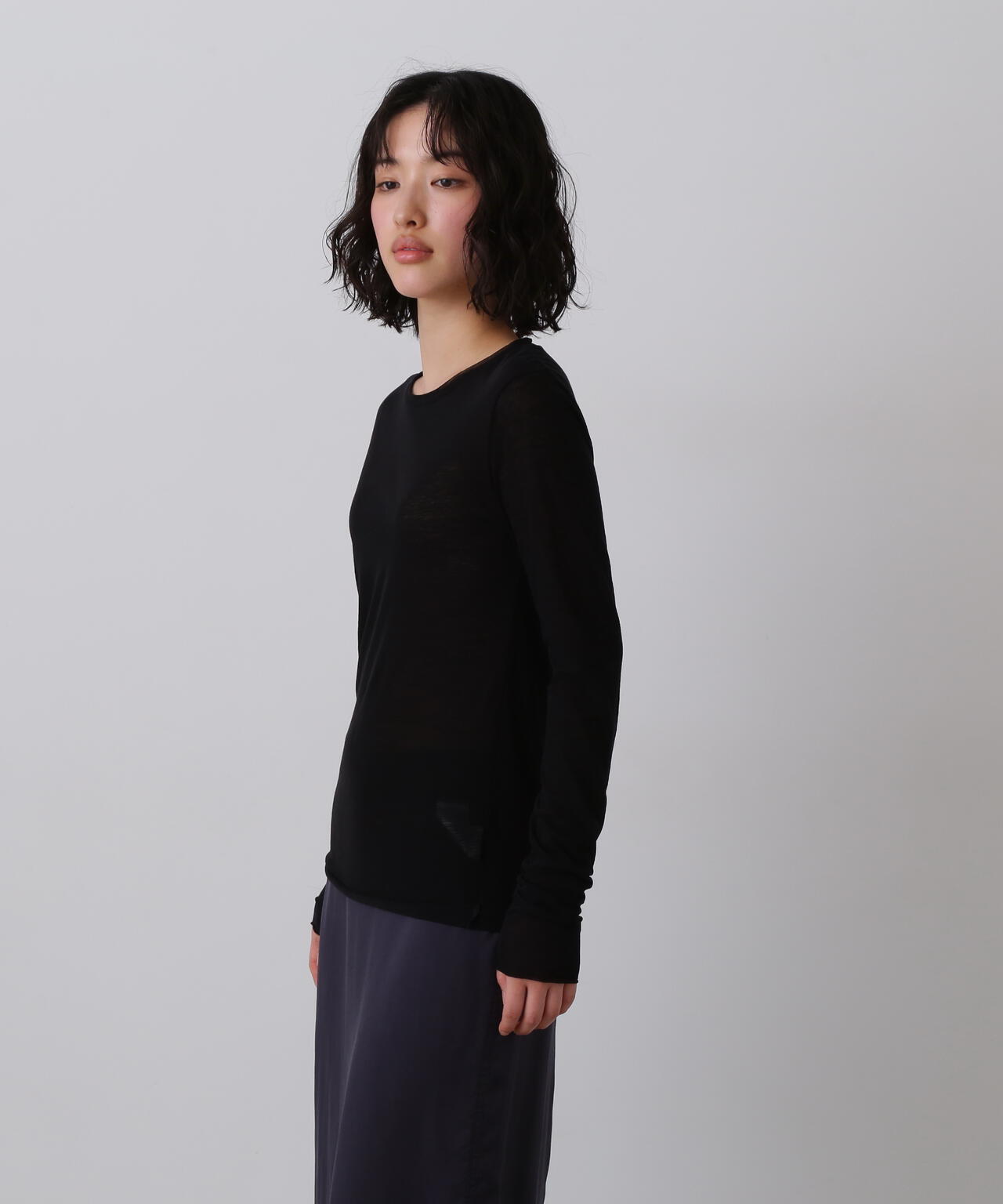 YLEVE / COTTON SUPER HIGH-TWISTED BIO PULL OVER