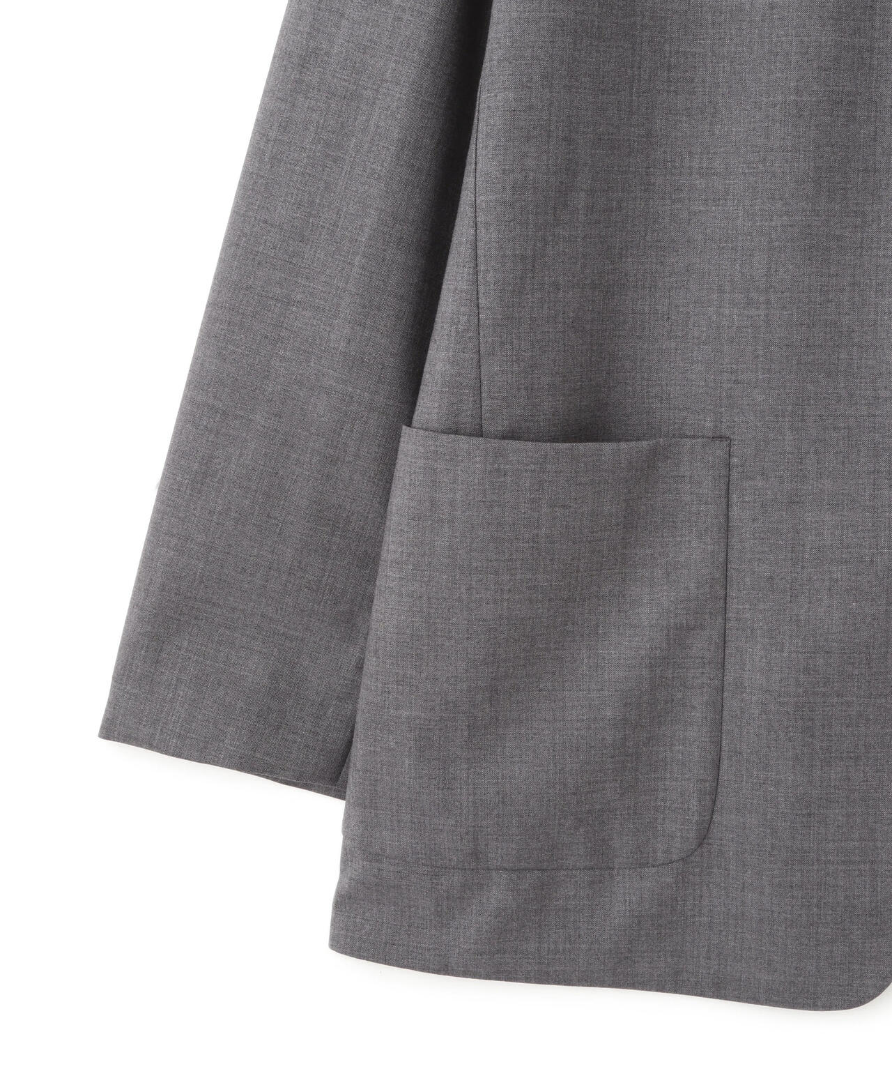 YLEVE / SUPER120'S CHAMBRAY WOOL JACKET