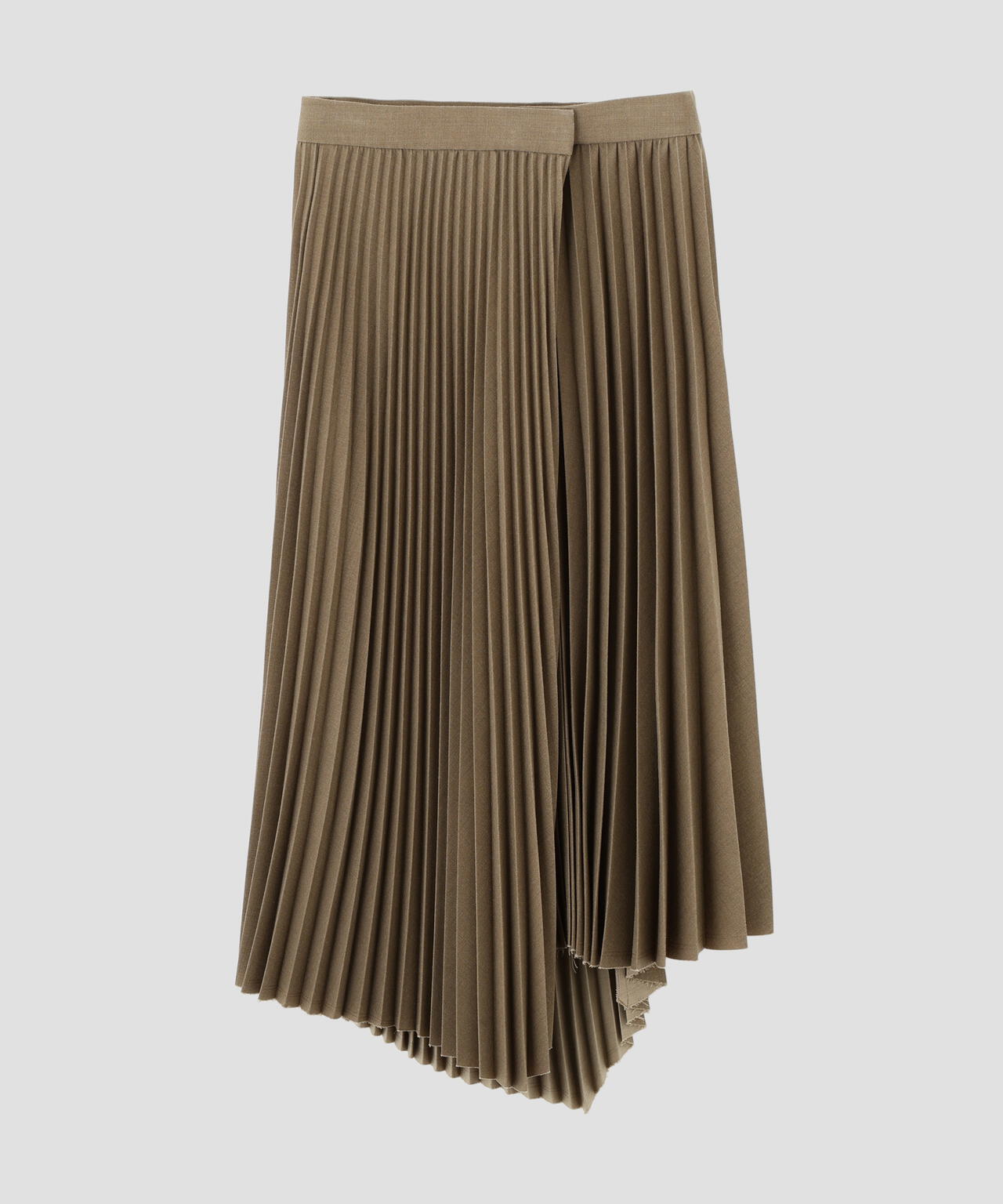 YLEVE / VINTAGE PIGMENTDYE WOOL PLEATED SKIRT