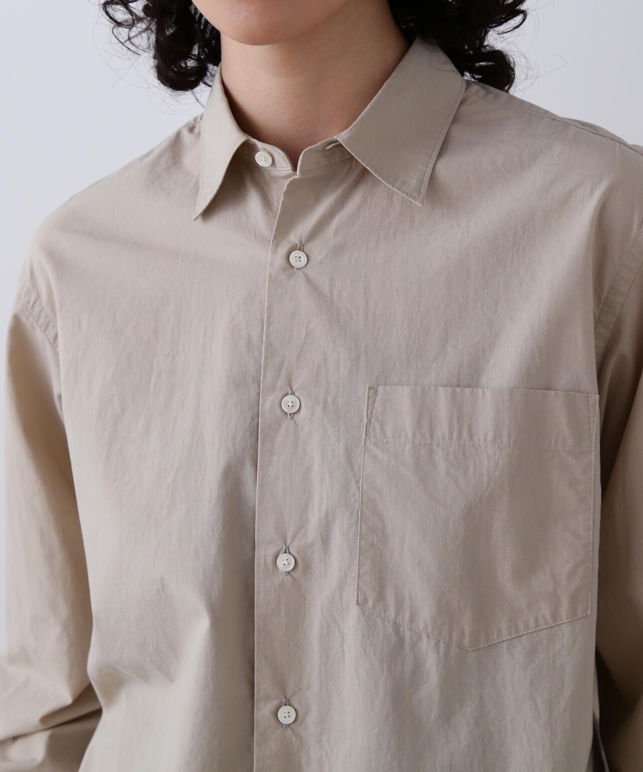 YLEVE / COTTON SILK TYPEWRITER SHIRT